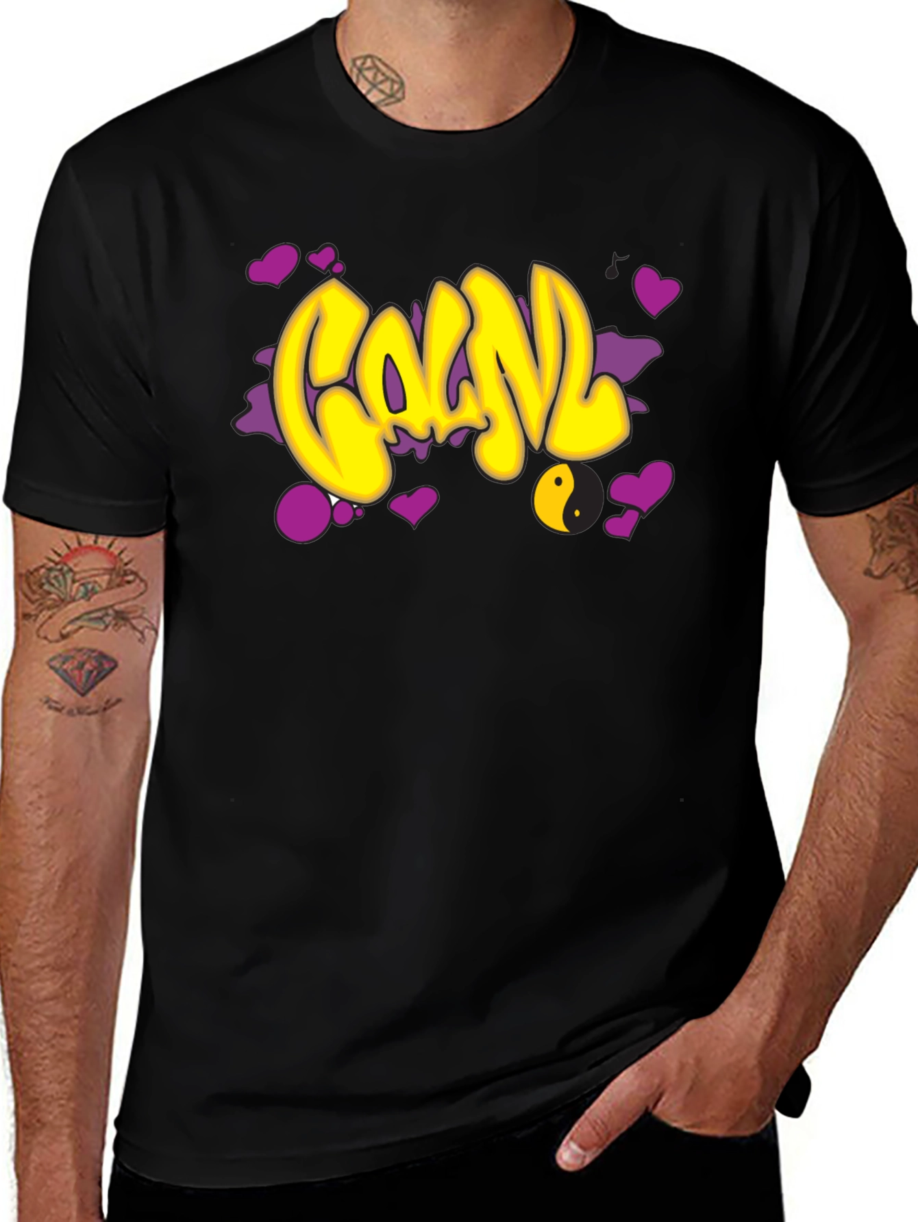 Variant 22 of Cool Calm T-Shirt - Graffiti Design