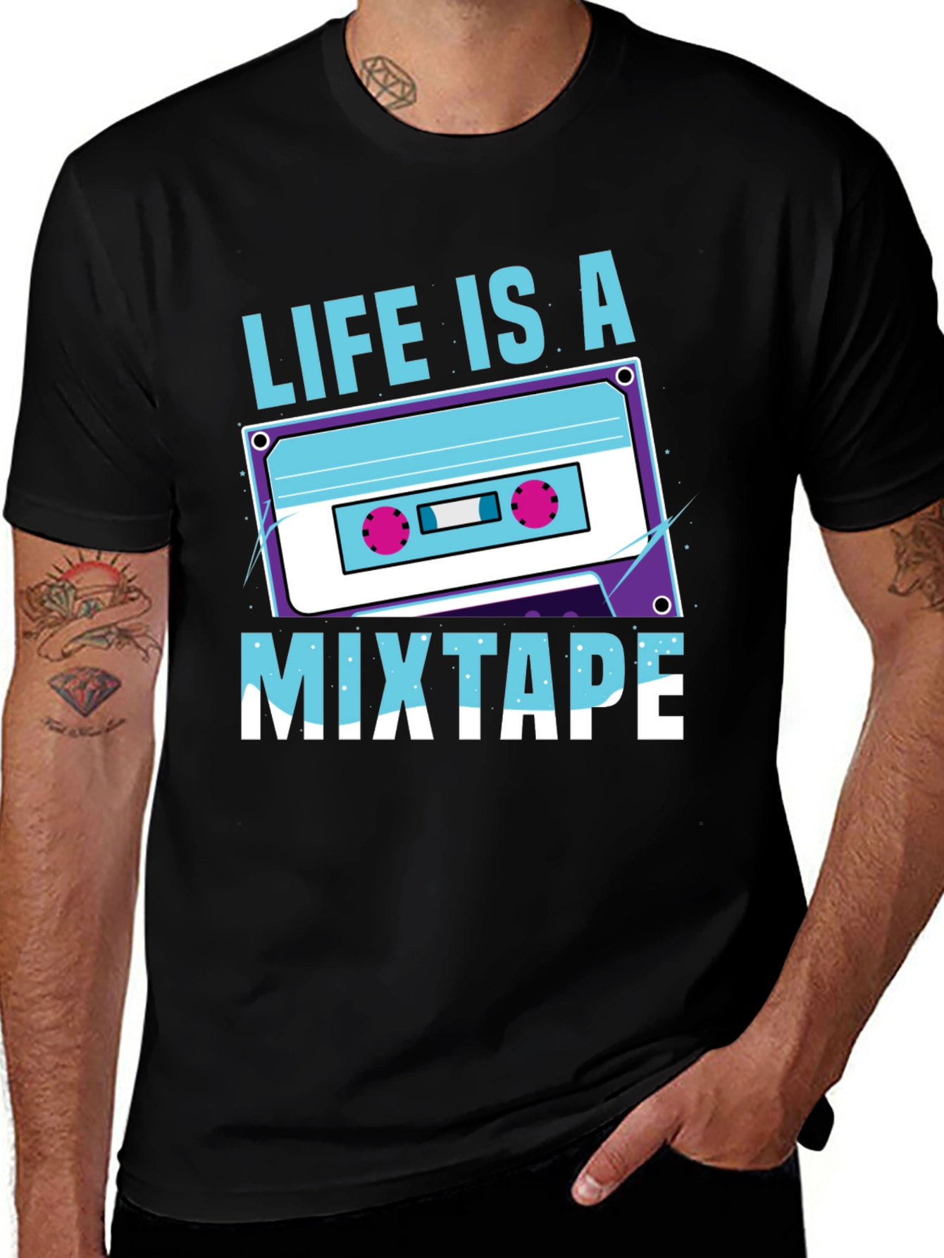 Variant 7 of Life is a Mixtape T-Shirt - Retro Cassette Tee