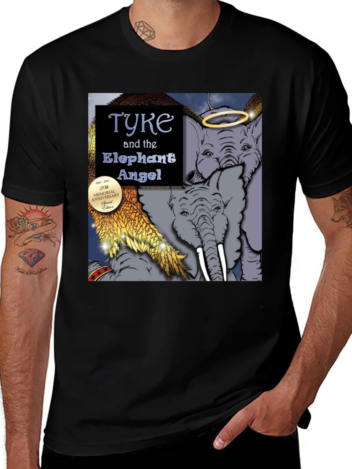 Variant 5 of Tyke and the Elephant Angel T-Shirt