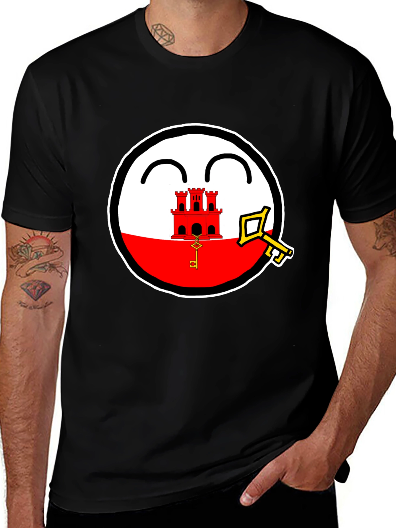 Gibraltar Flag Countryball T-Shirt