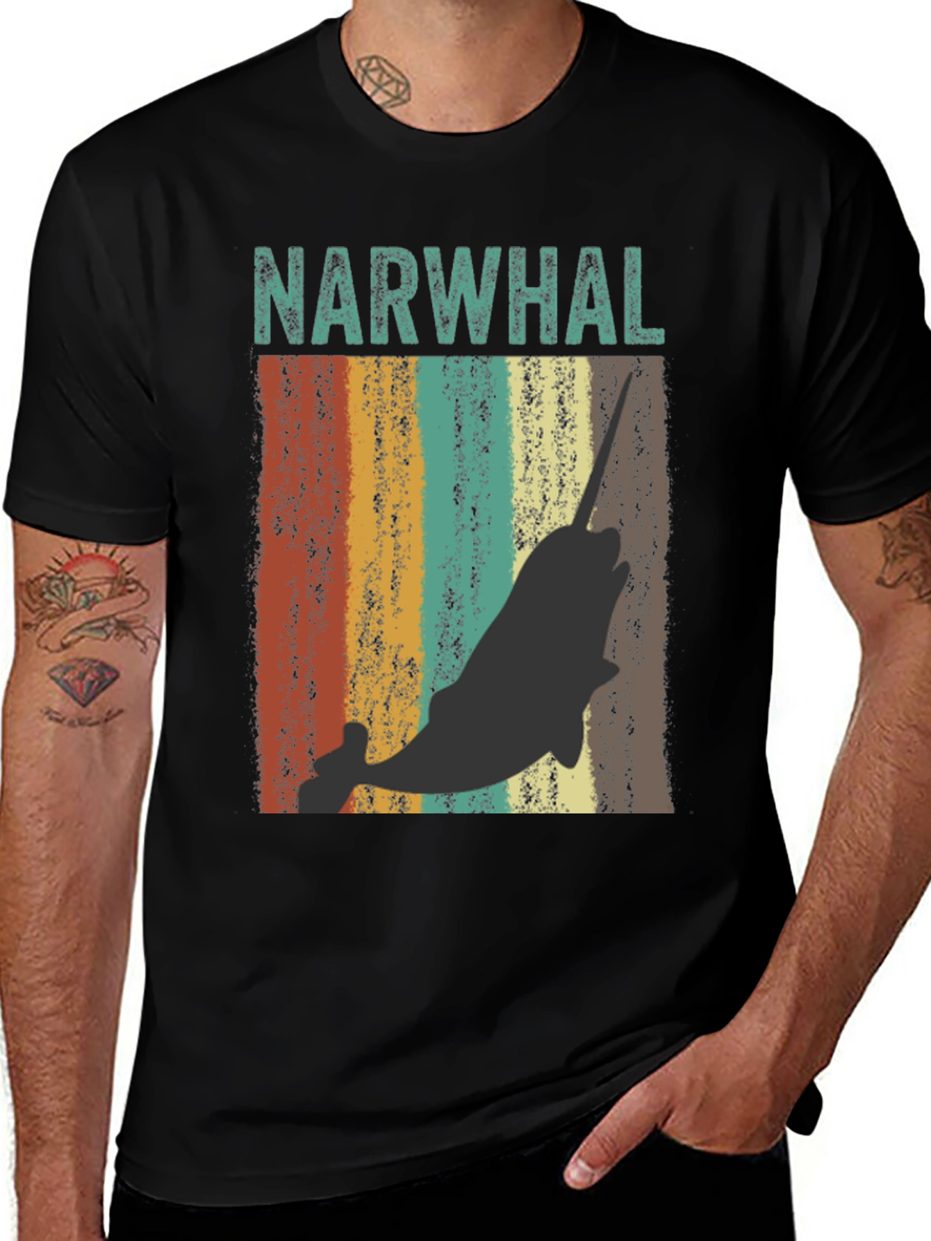 Vintage Narwhal T-Shirt - Retro Style