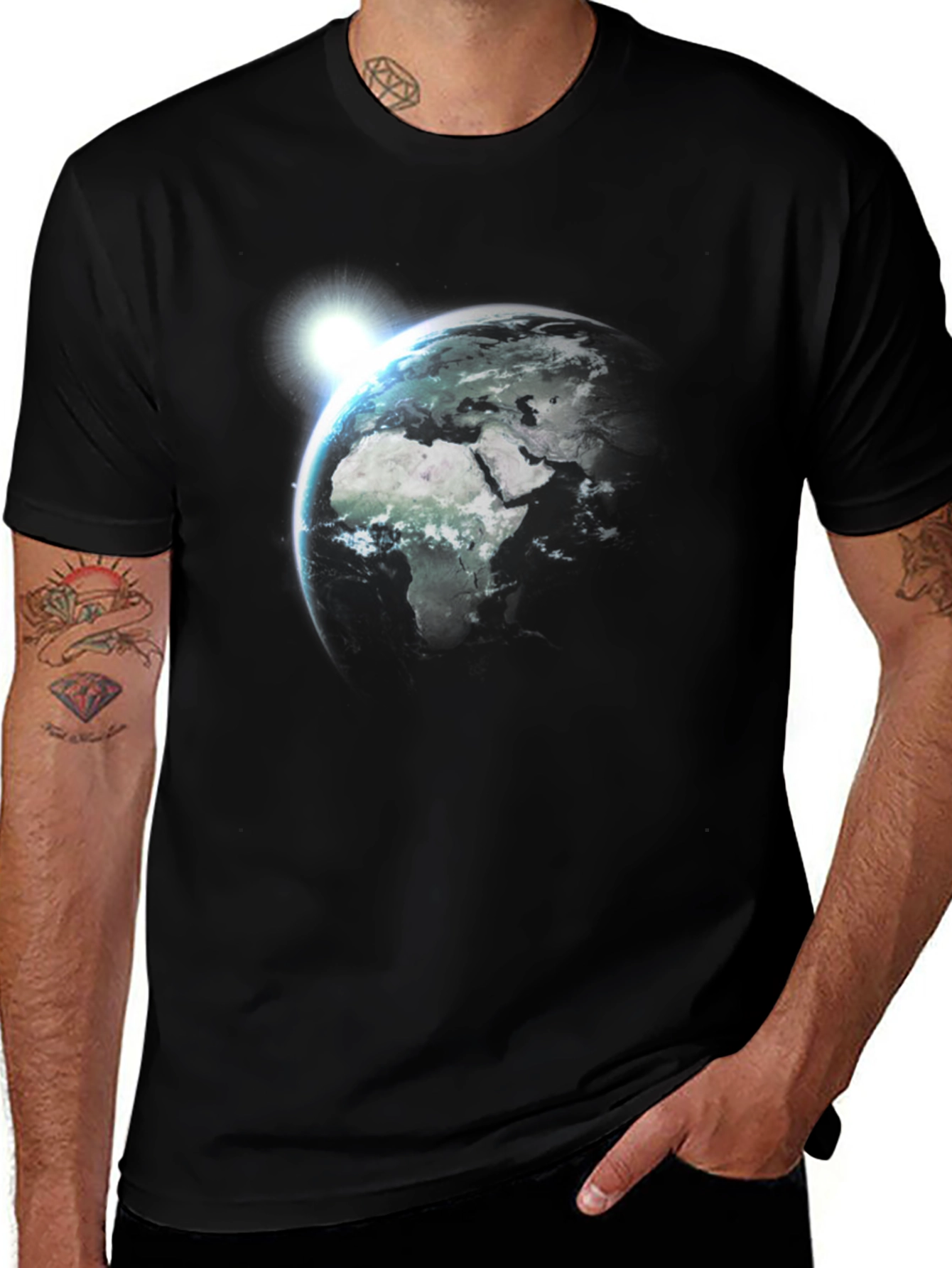 Earth Graphic T-Shirt - Space & Planet Design