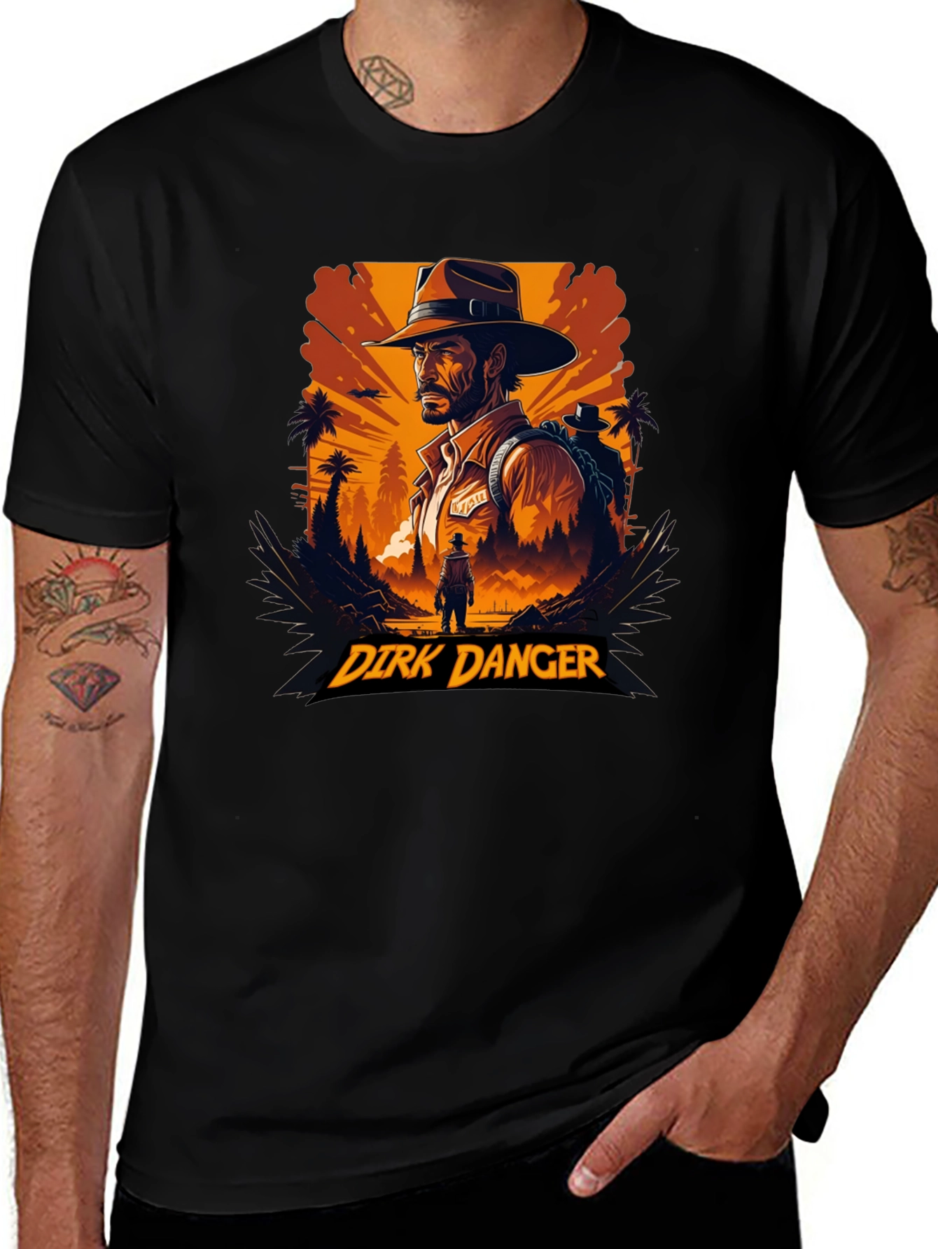 Dirk Danger Adventure T-Shirt - Explorer Graphic Tee