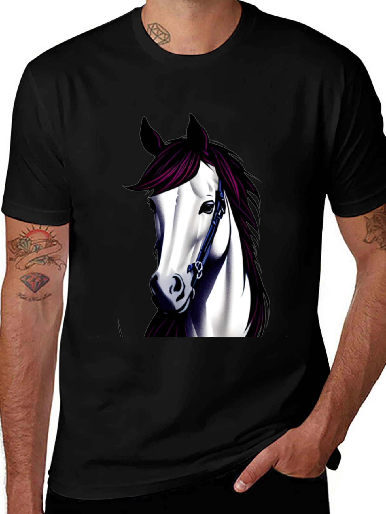Variant 21 of Horse Graphic Tee - Stylish Animal Lover Shirt