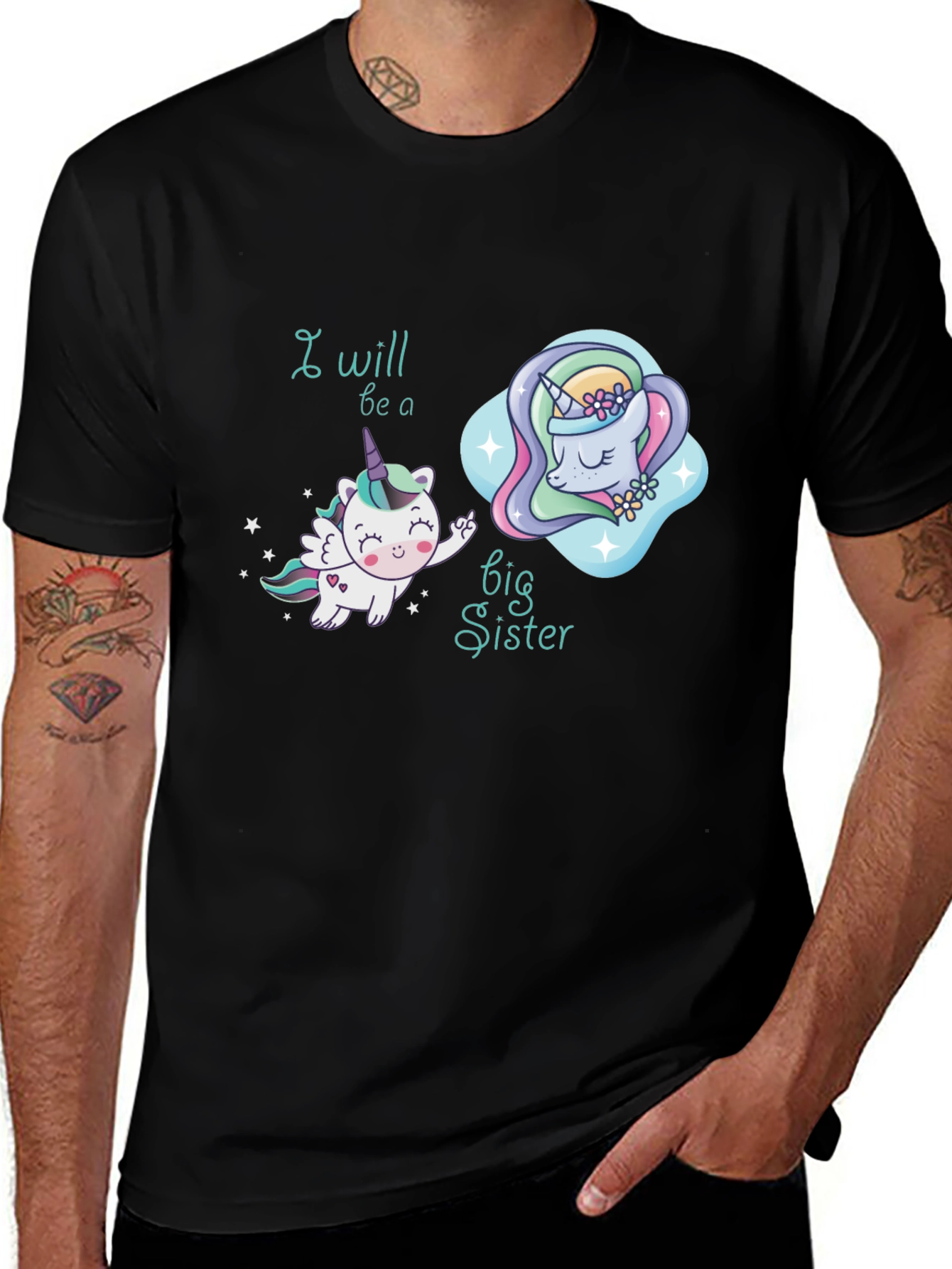 Variant 28 of I Will Be A Big Sister Unicorn T-Shirt