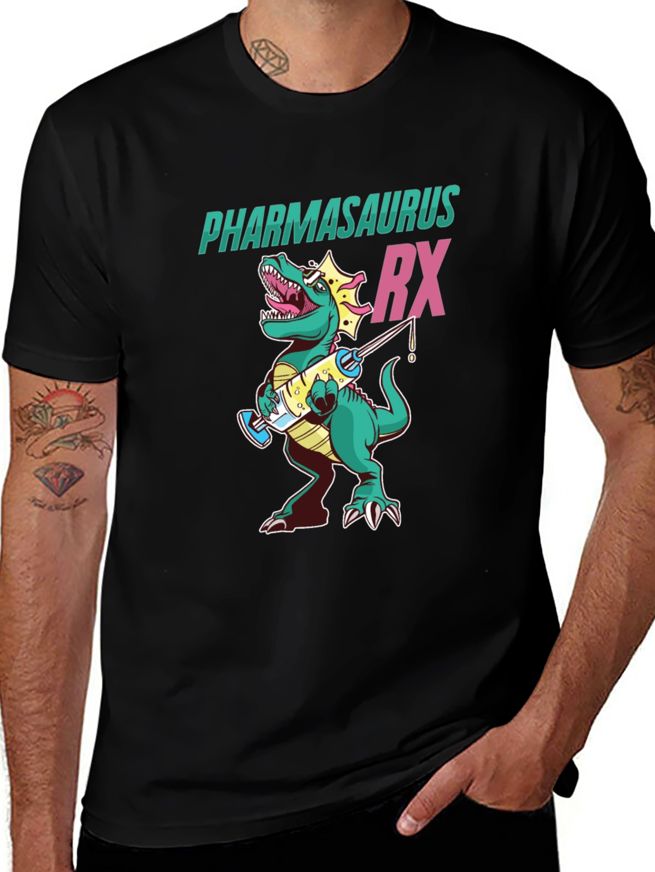 Variant 8 of Pharmasaurus Rx T-Shirt - Funny Pharmacy Dinosaur Tee