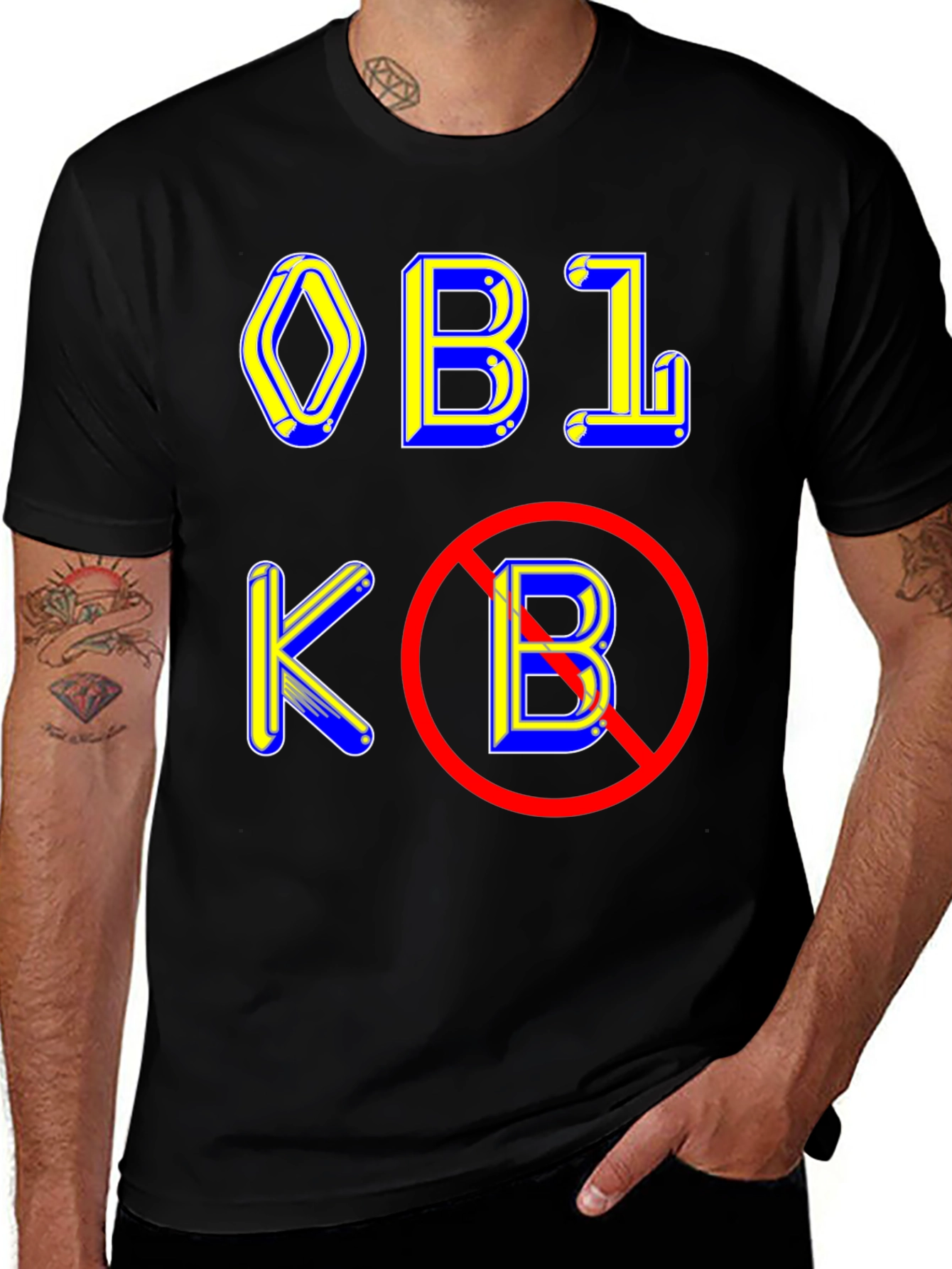 Variant 13 of Offensive Parody T-Shirt: No OBL, KB Graphic Tee