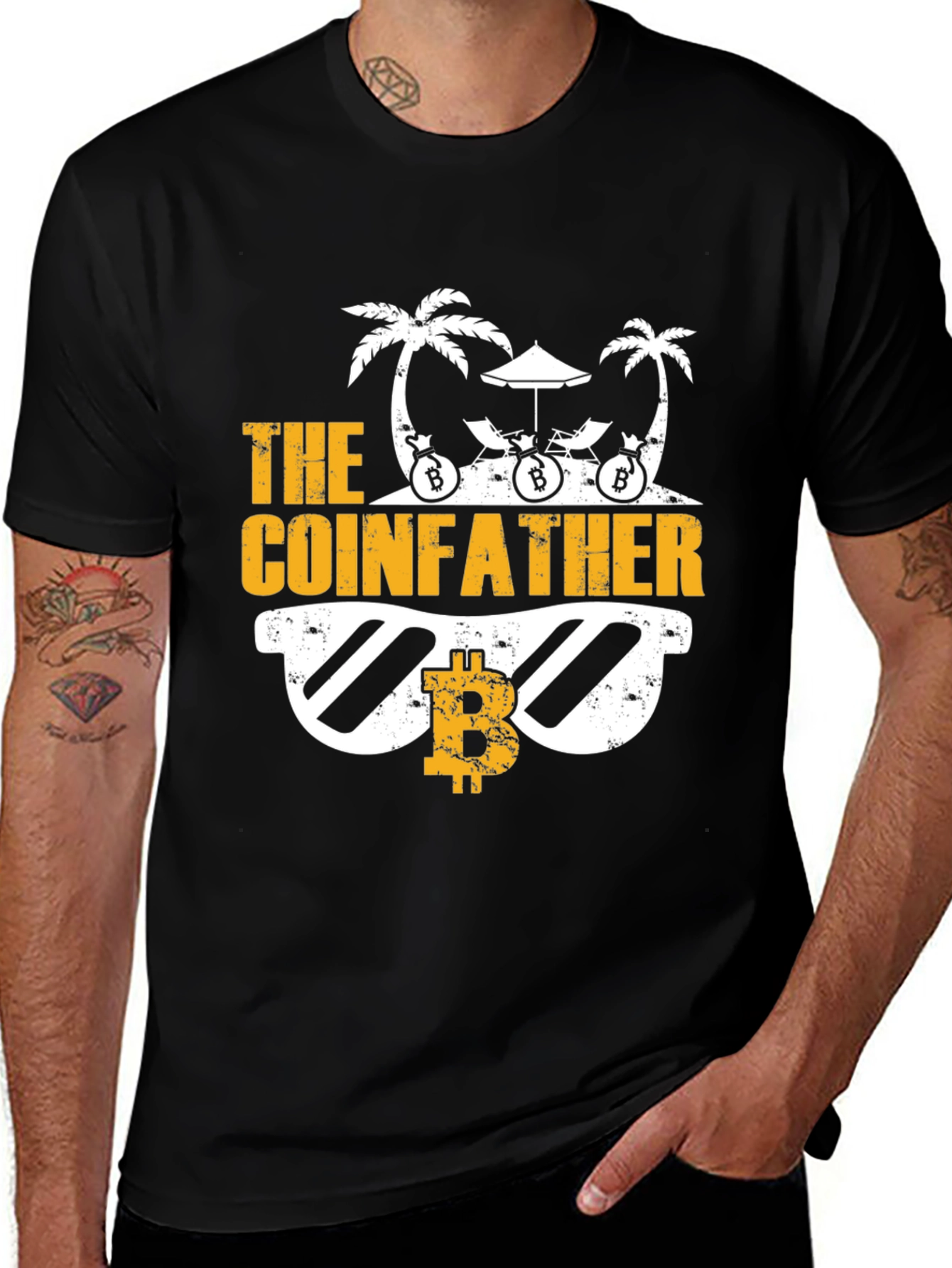 Variant 14 of The Coinfather Black T-Shirt
