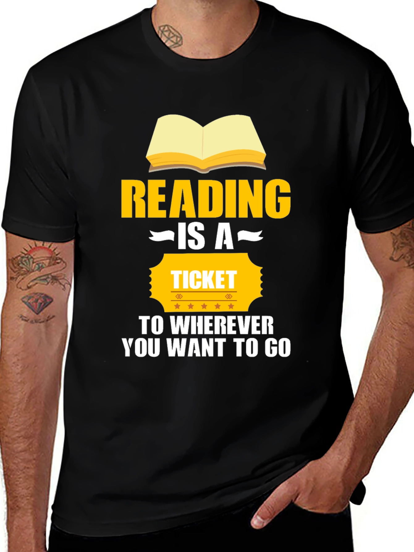 Variant 13 of Reading is a Ticket T-Shirt - Book Lover Gift