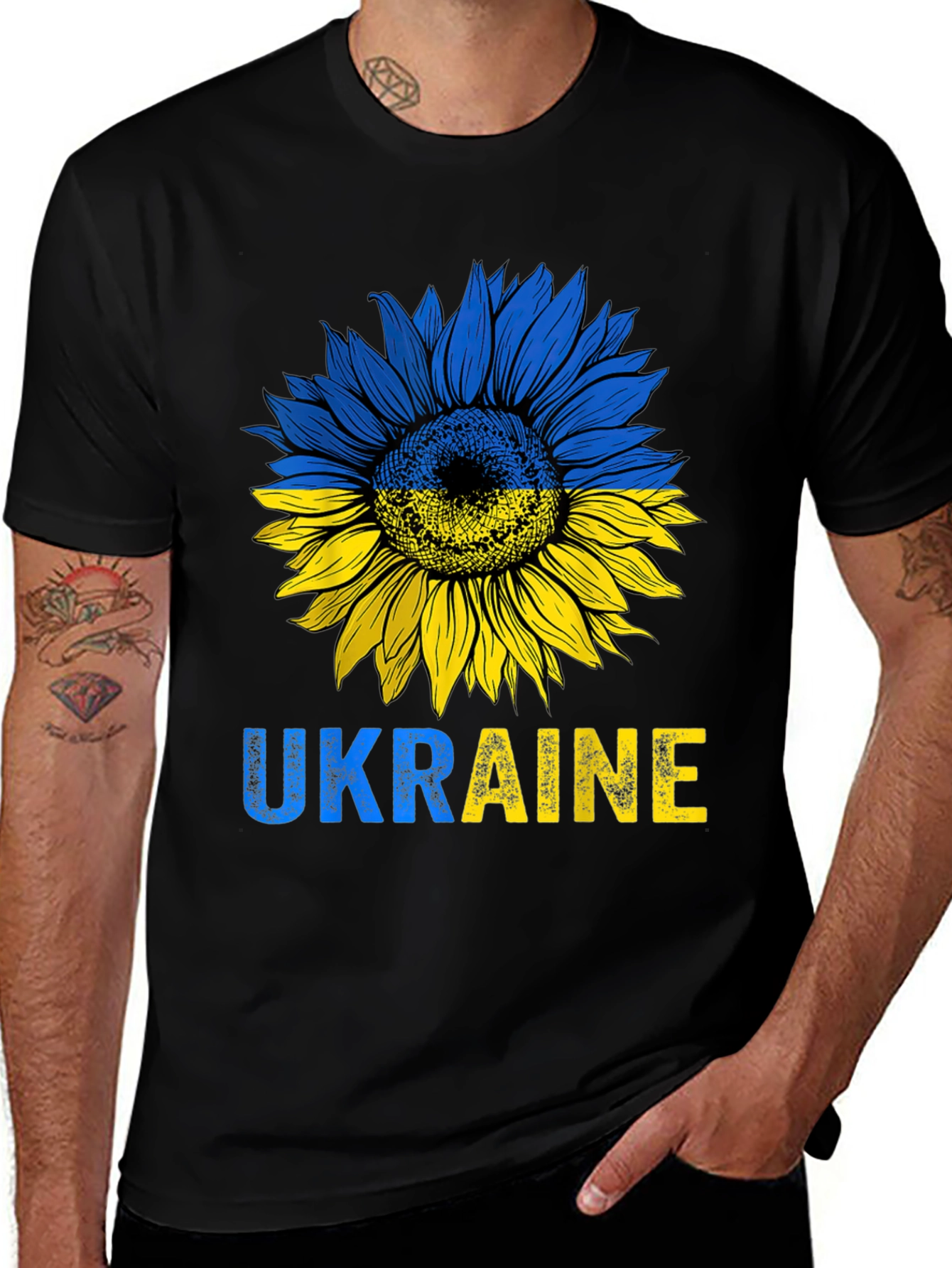 Variant 21 of Ukraine Sunflower Graphic Print Men's T-Shirt