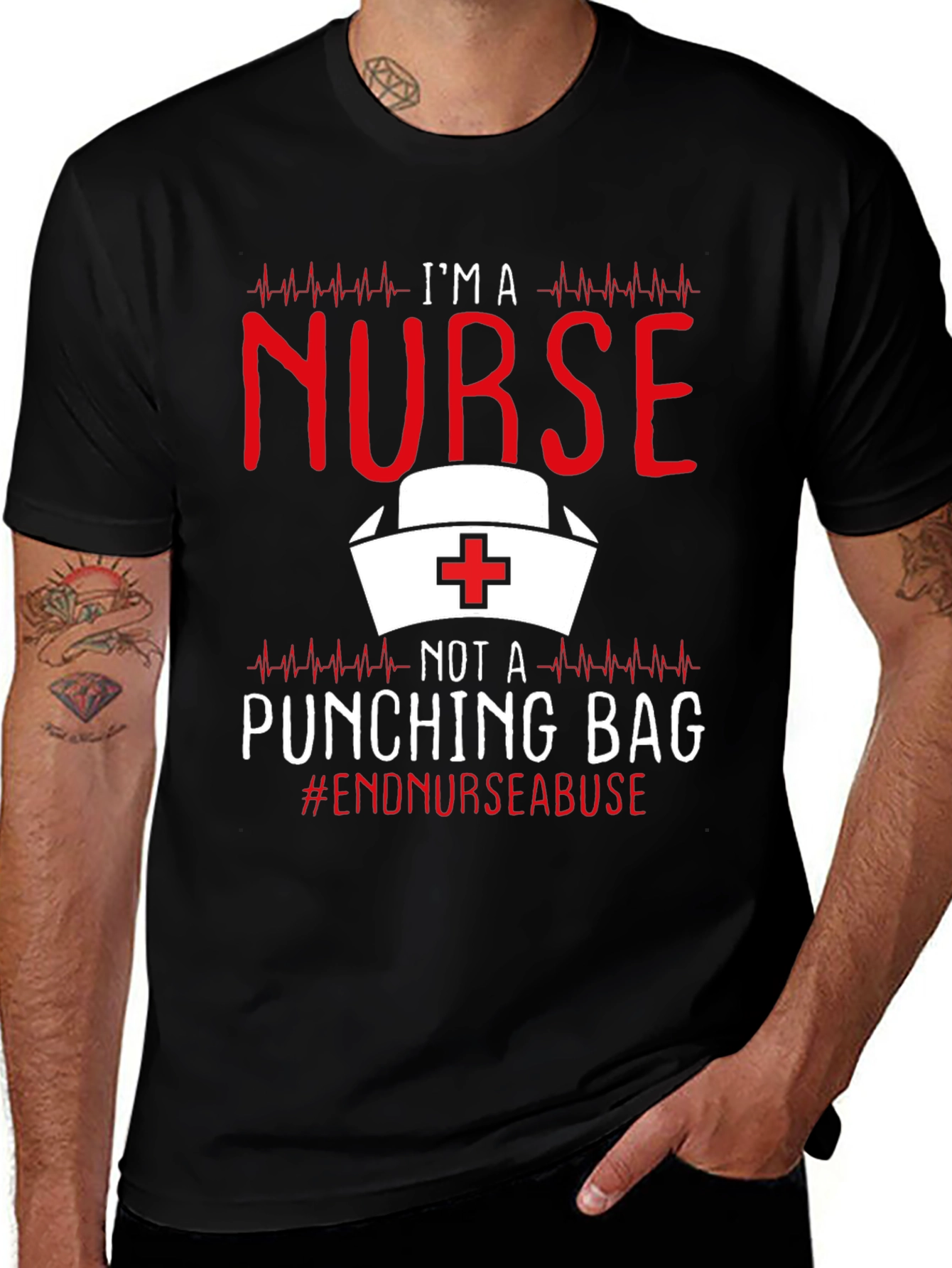 Variant 30 of Nurse T-Shirt - End Nurse Abuse