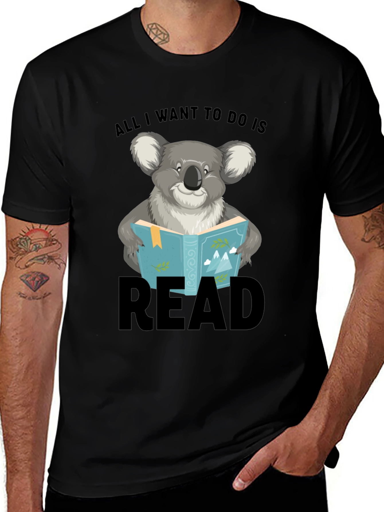 Variant 12 of Koala Reader T-Shirt - All I Want To Do Is Read