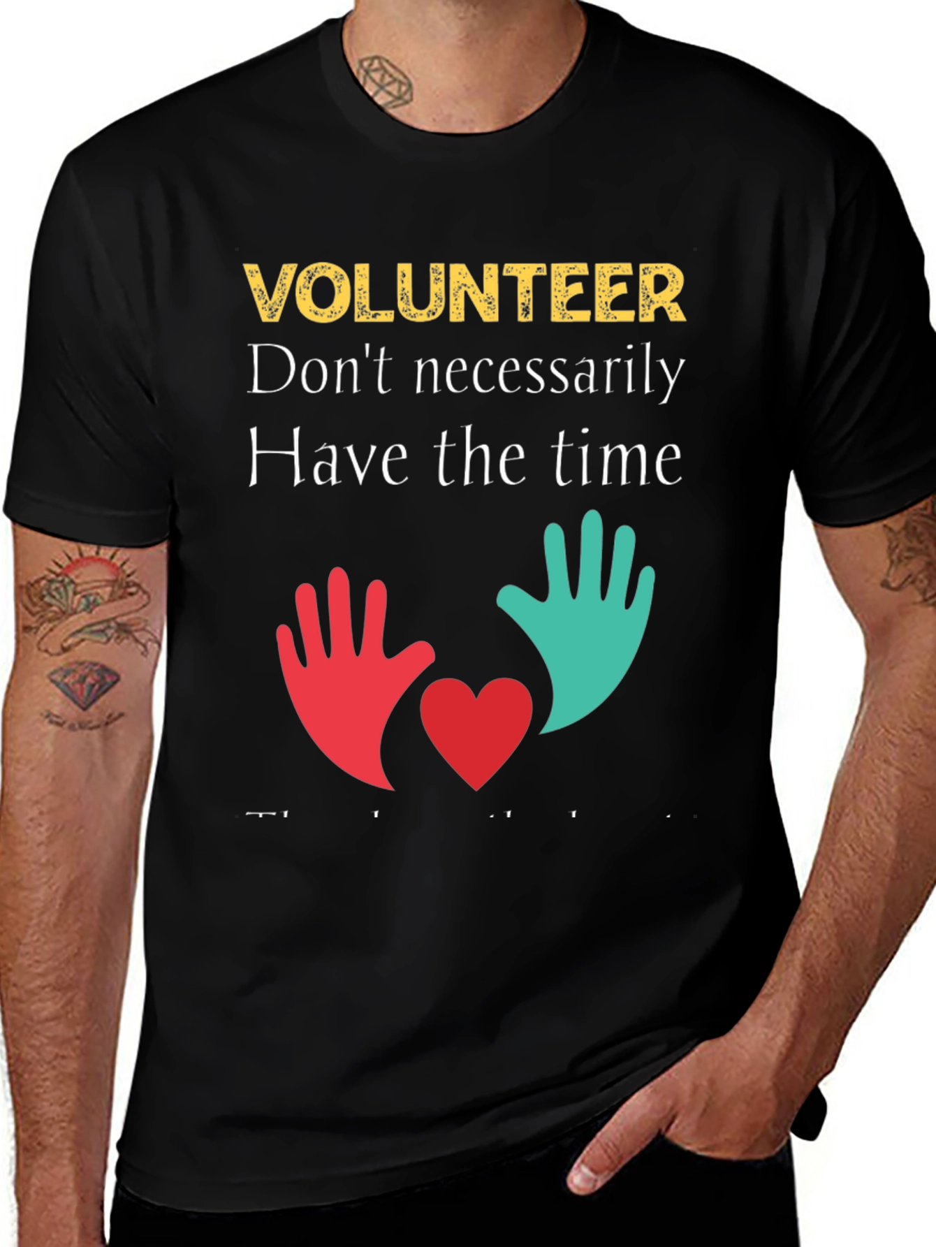 Variant 29 of Volunteer T-Shirt: Time & Heart Design