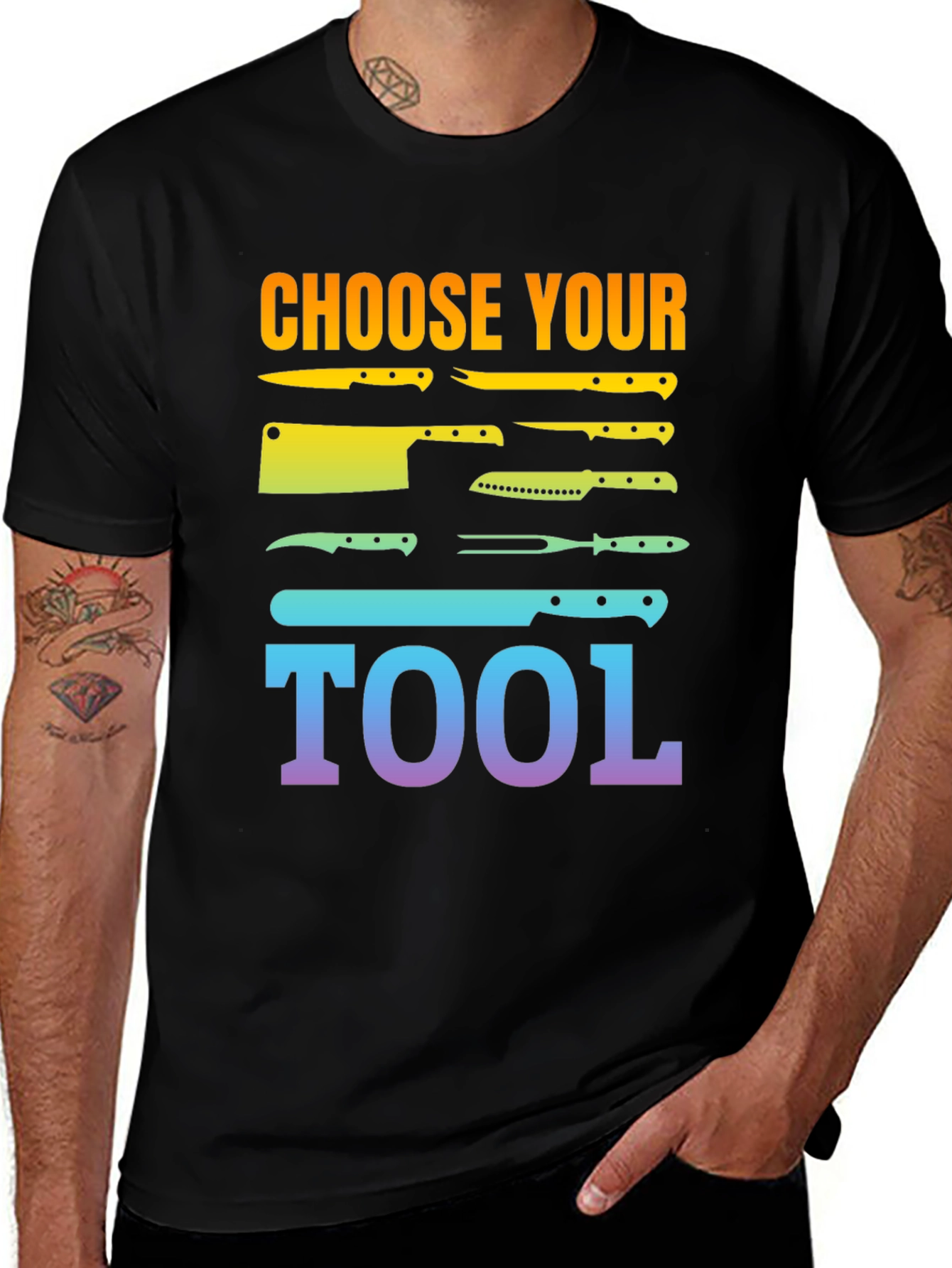 Variant 10 of Choose Your Tool Knife T-Shirt - Culinary Chef Gift