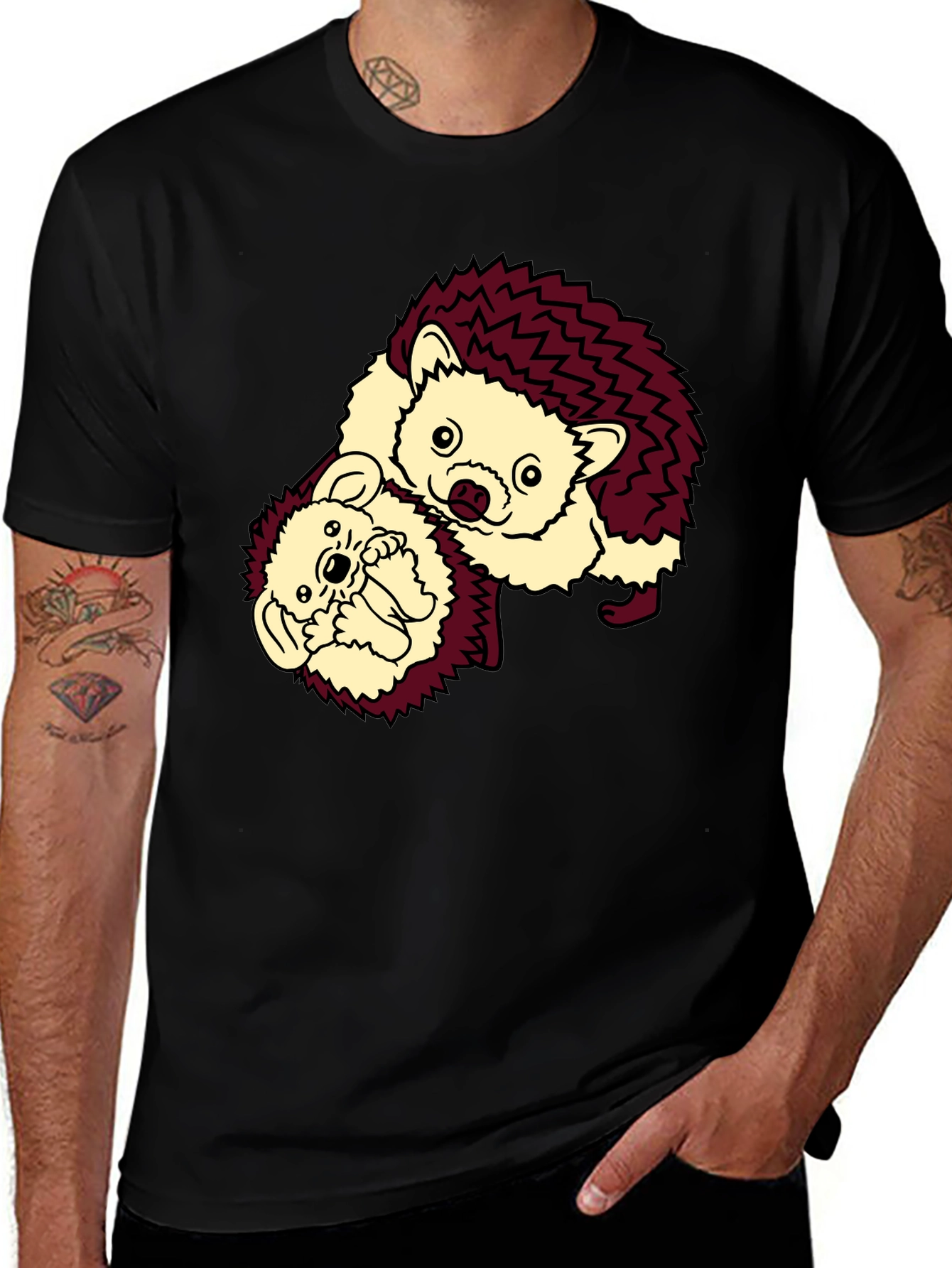 Hedgehog & Baby Graphic T-Shirt