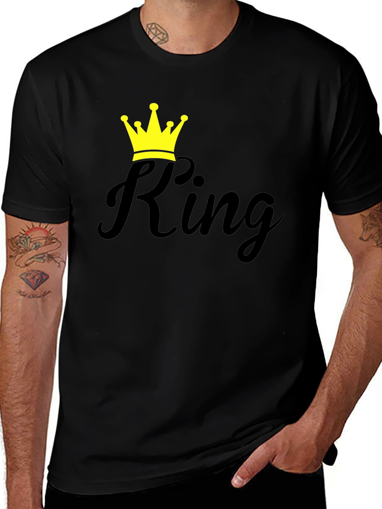 King Graphic T-Shirt - Stylish Crown Design
