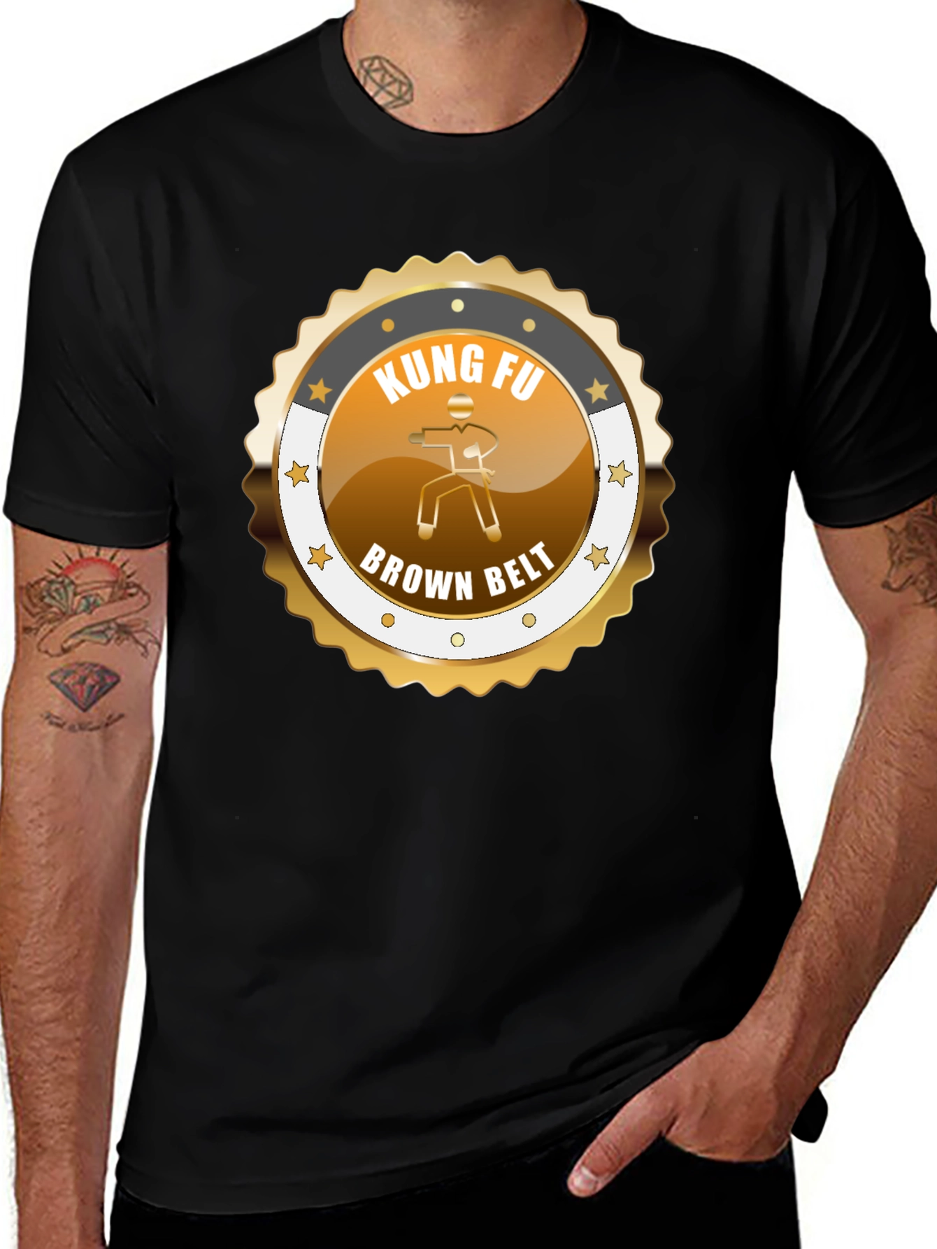 Kung Fu Brown Belt Graphic T-Shirt Martial Arts Tee