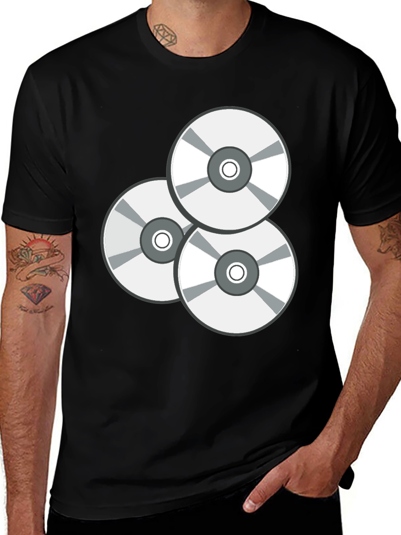 Variant 10 of CD Stack Graphic Tee - Black Short Sleeve