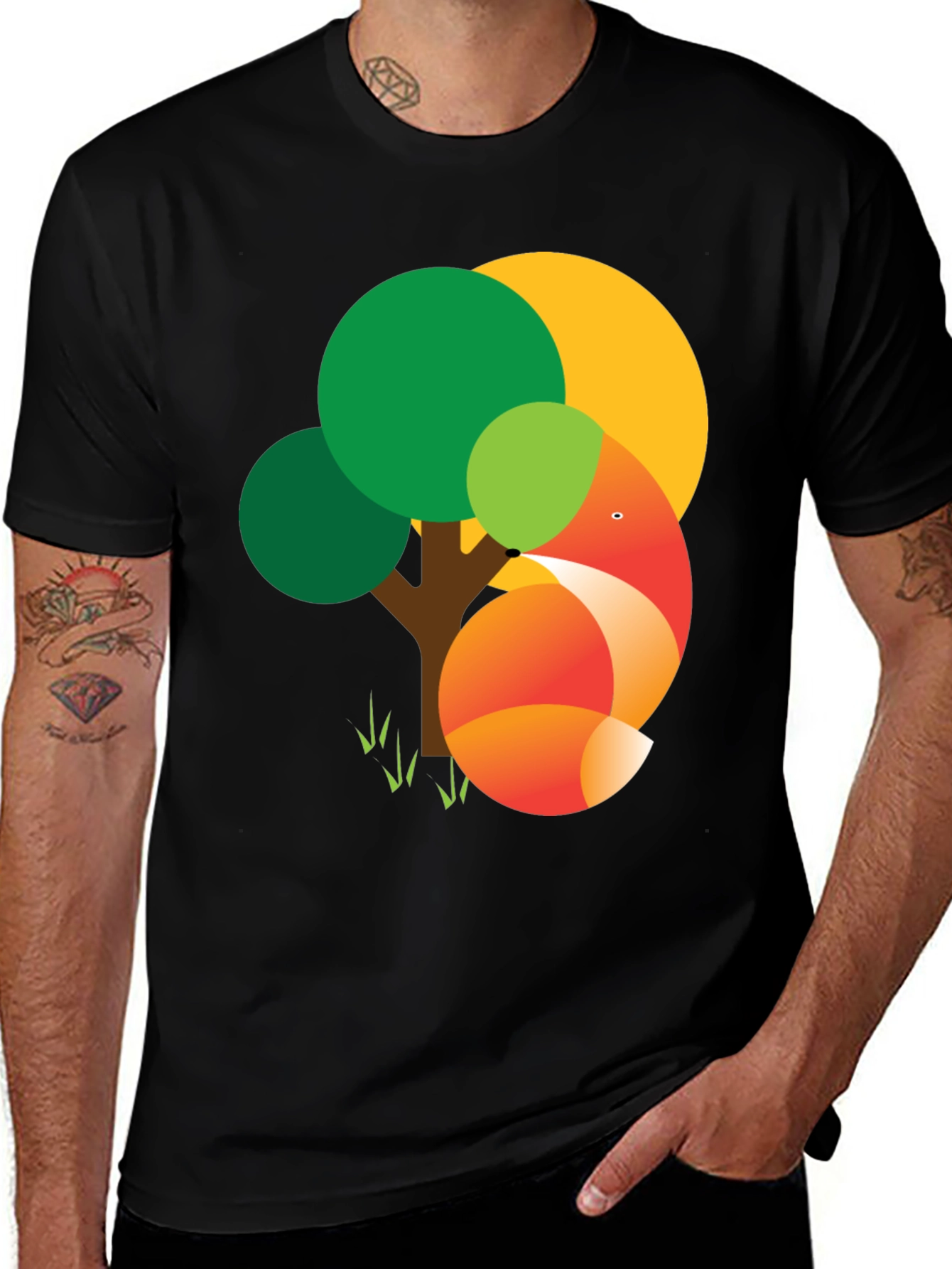 Variant 26 of Fox Tree Graphic Tee - Modern Style