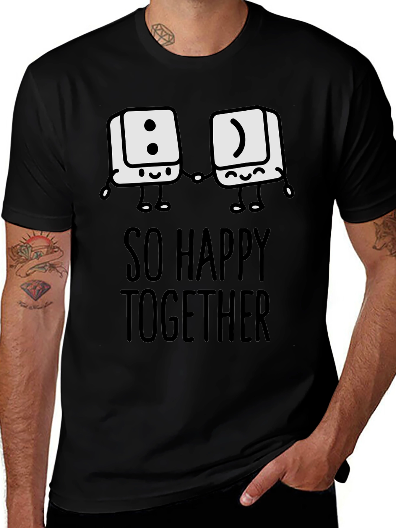 Variant 13 of So Happy Together Graphic T-Shirt - Fun Couple Tee