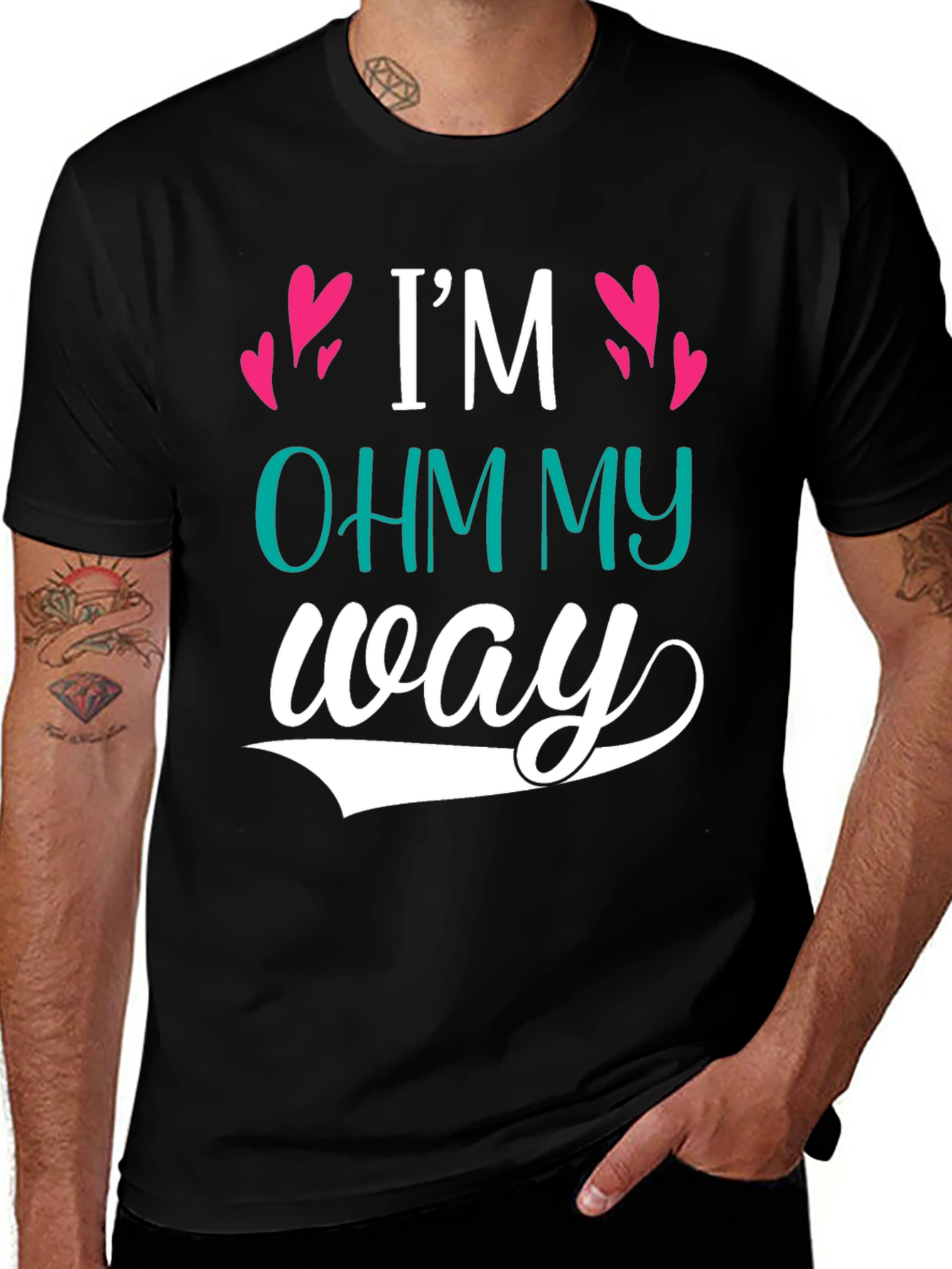Variant 6 of I'm Ohm My Way Graphic Tee - Black