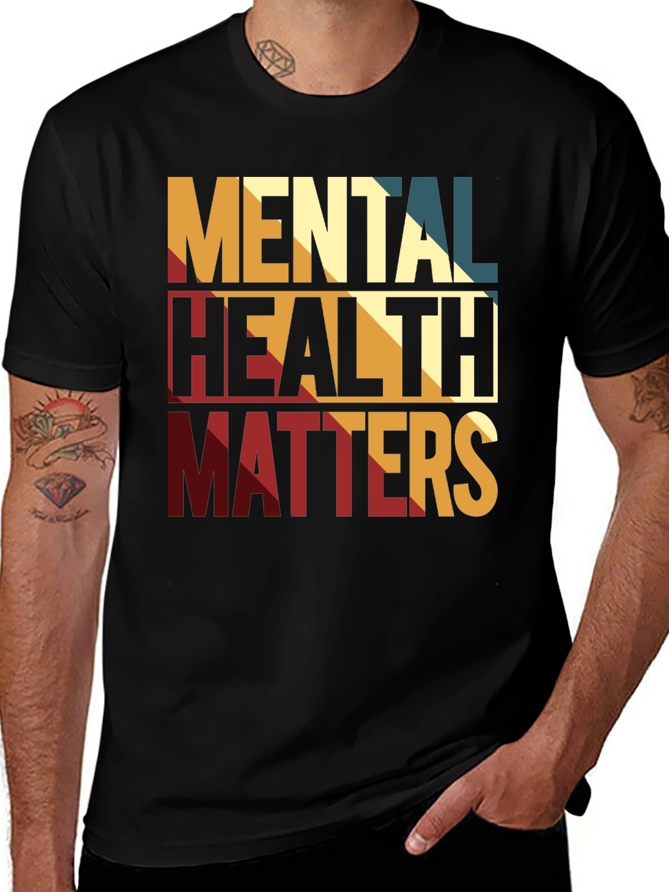 Variant 19 of Mental Health Matters Retro Tee