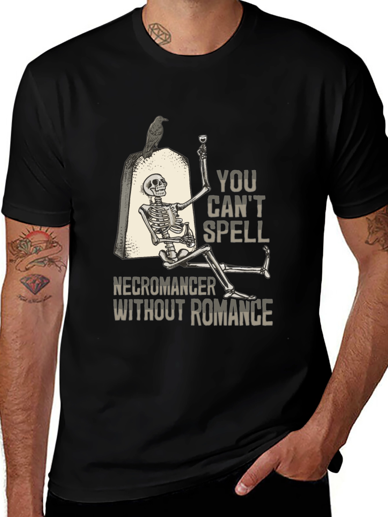 Variant 26 of Necromancer Romance Skeleton Graphic Tee
