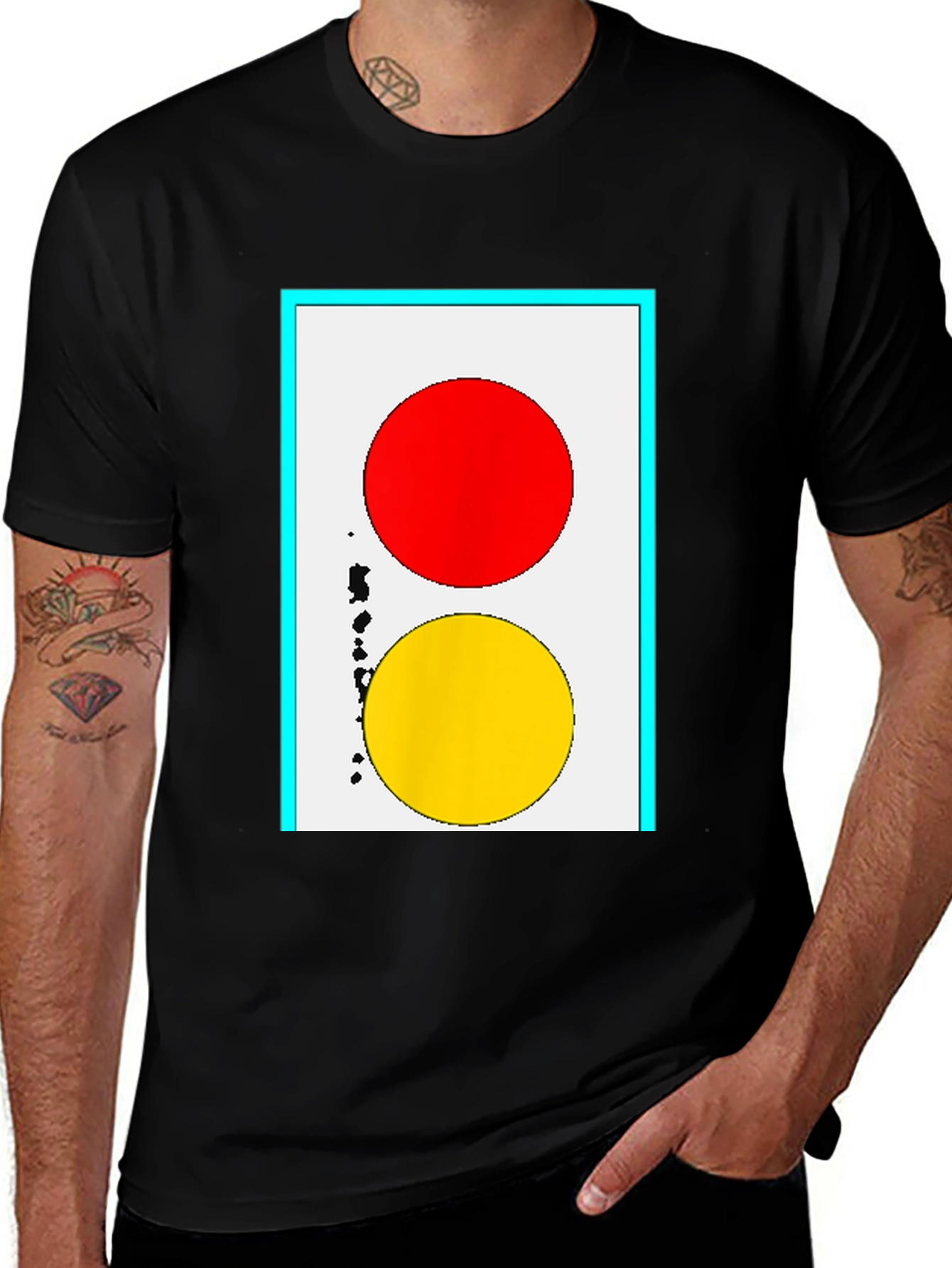 Variant 27 of Red & Yellow Circle Graphic Tee