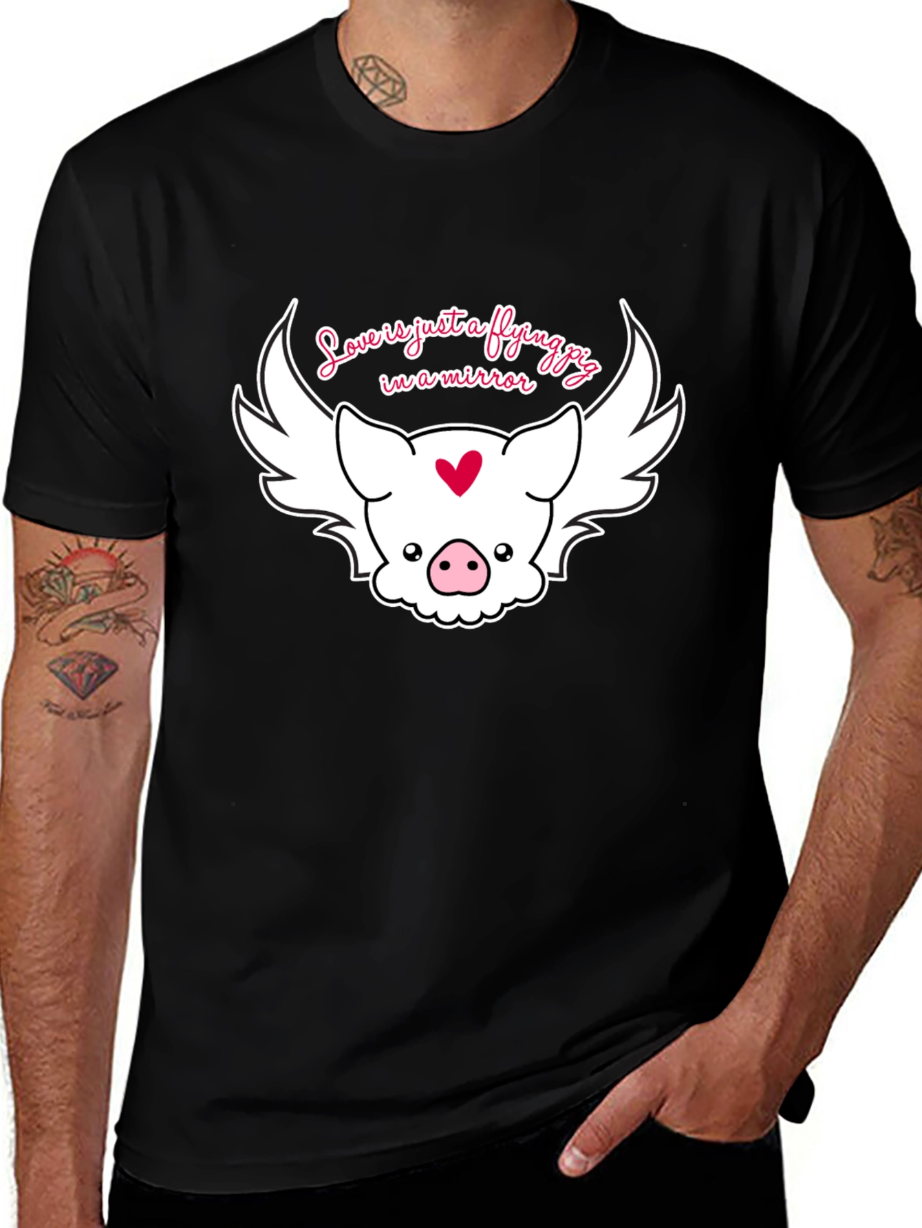Flying Pig Tee - Love is a Mirror