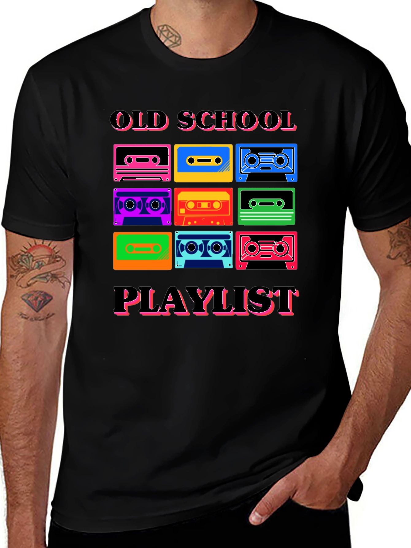 Variant 26 of Old School Playlist Graphic Tee