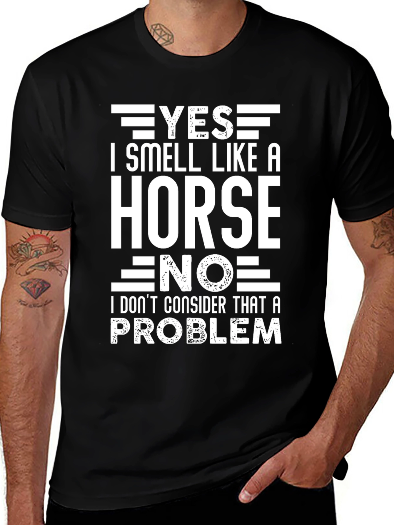 Variant 27 of Funny Horse Lover T-Shirt: Yes, I Smell Like A Horse