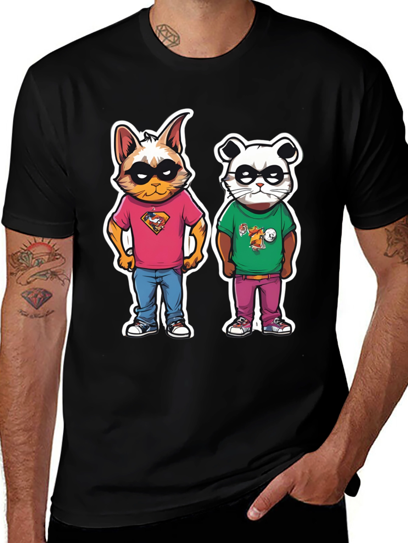 Variant 19 of Cartoon Animal Duo T-Shirt