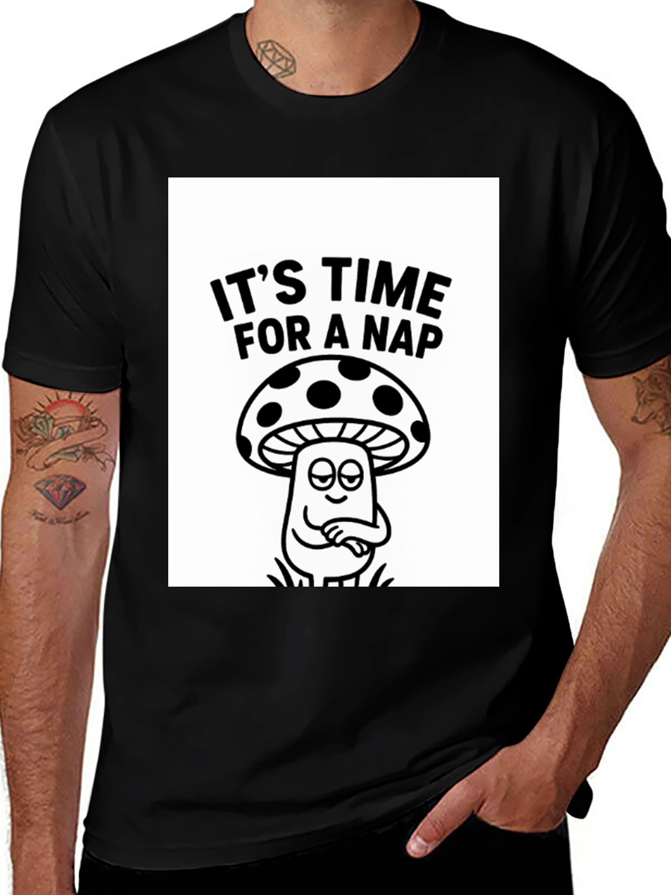 It's Time For a Nap Mushroom Graphic Tee