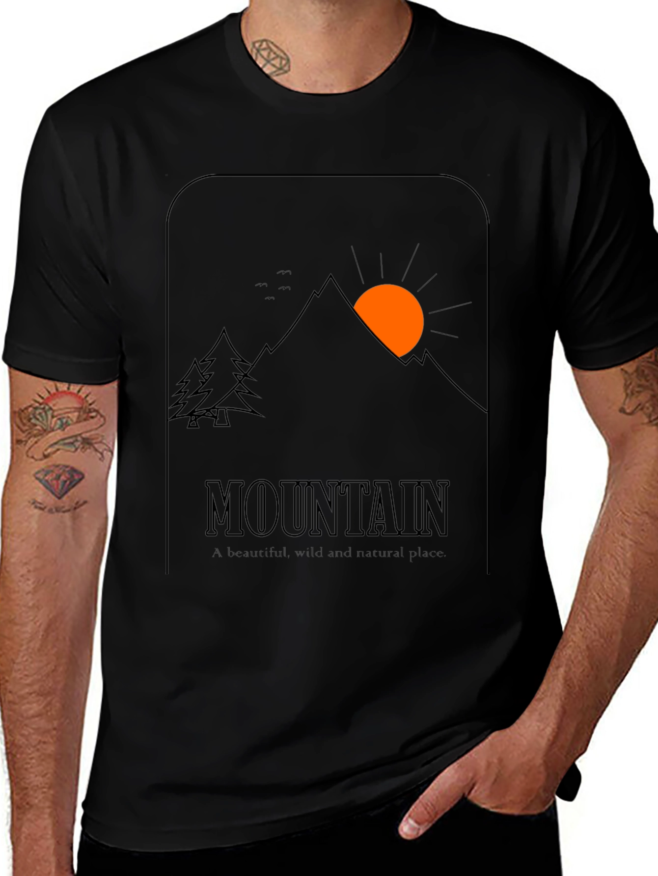 Variant 16 of Mountain Graphic Tee - Nature Inspired Shirt