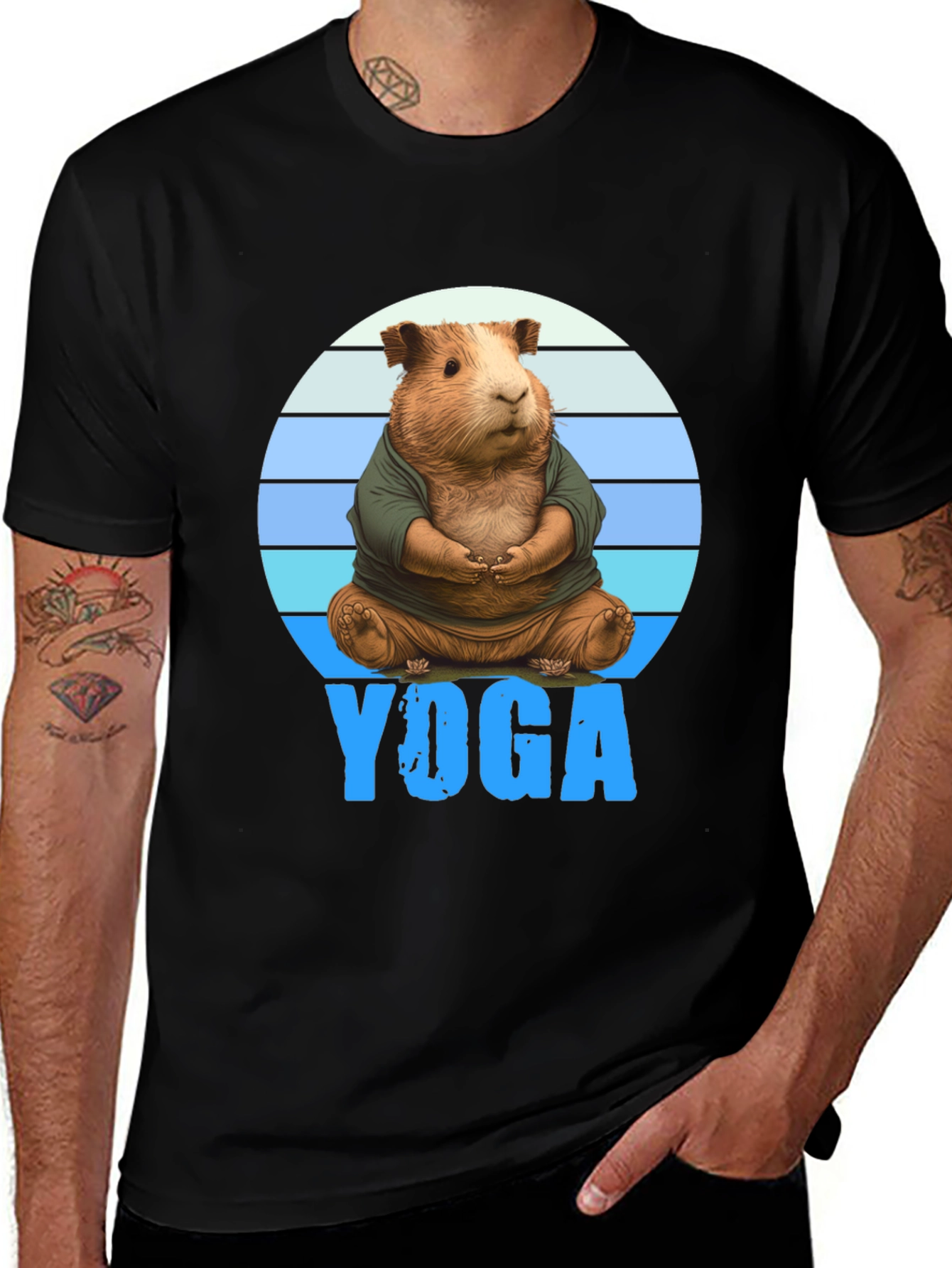 Variant 19 of Yoga Guinea Pig Graphic T-Shirt