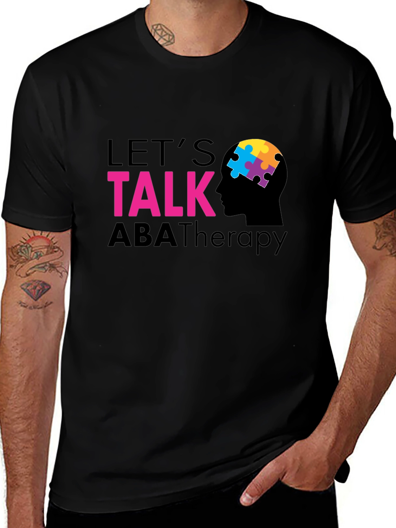 ABA Therapy Awareness T-Shirt Autism Puzzle