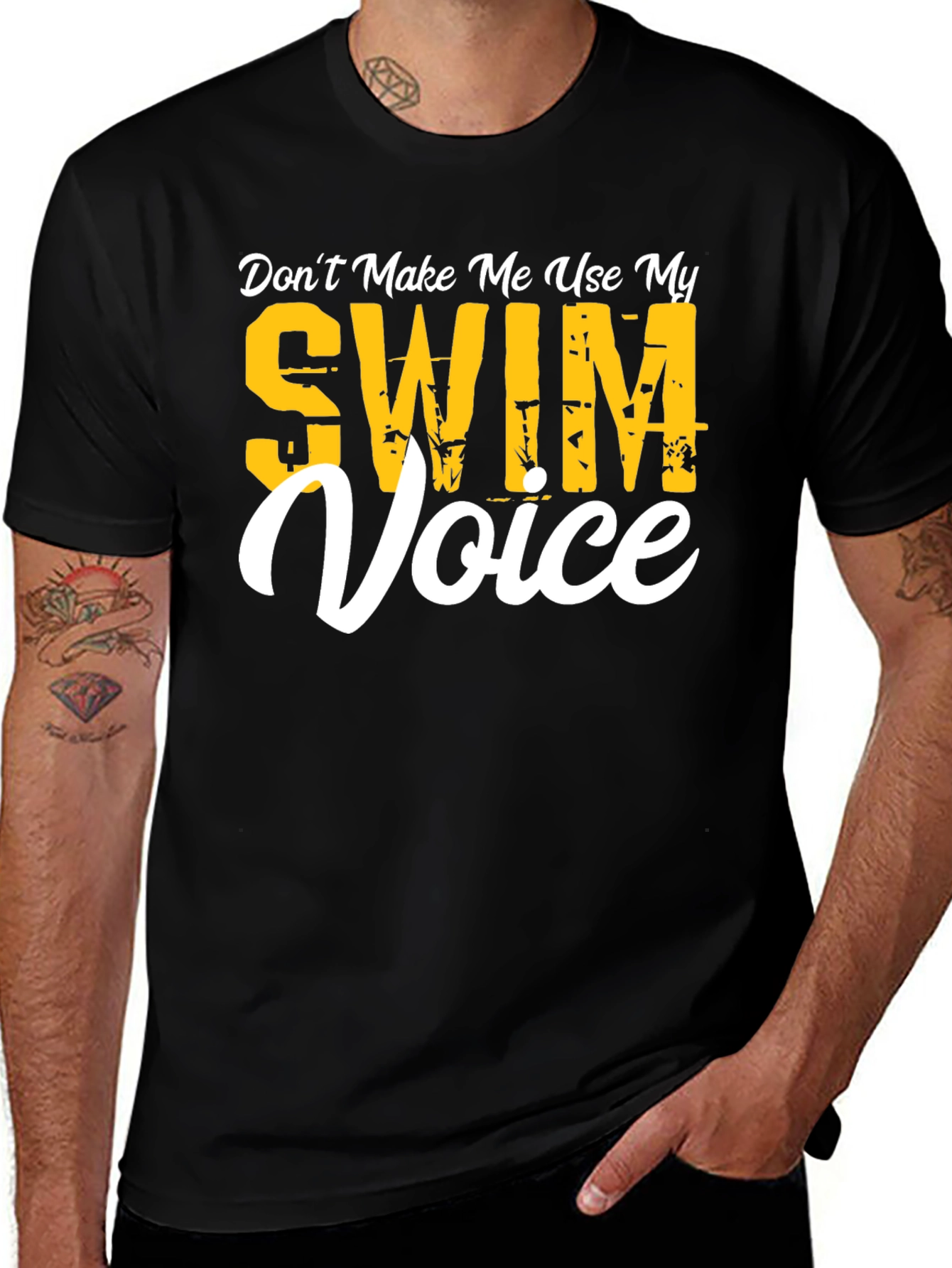 Variant 23 of Swim Voice T-Shirt - Funny Swimmer Tee