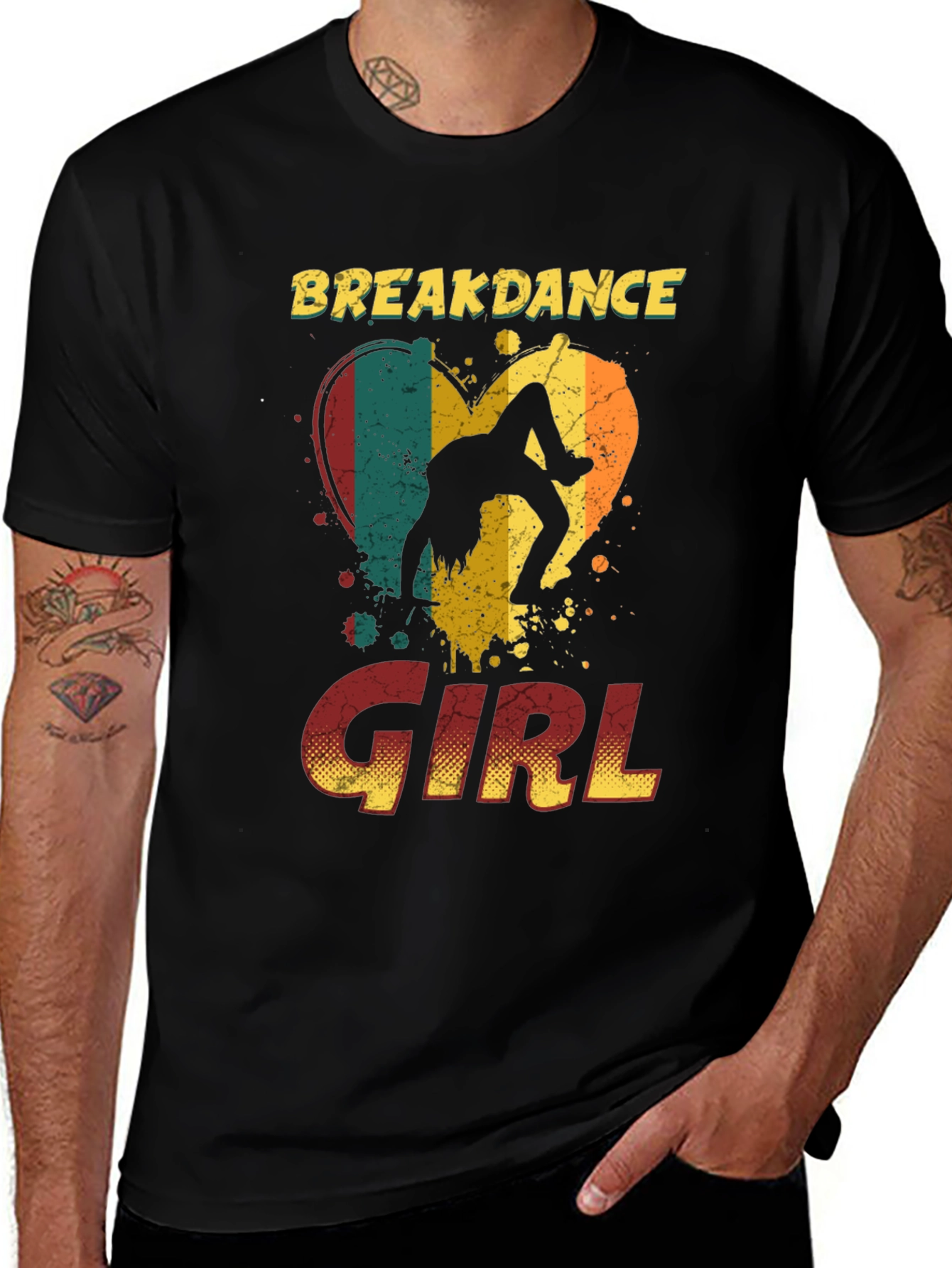 Variant 27 of Breakdance Girl Graphic Tee - Vintage Style