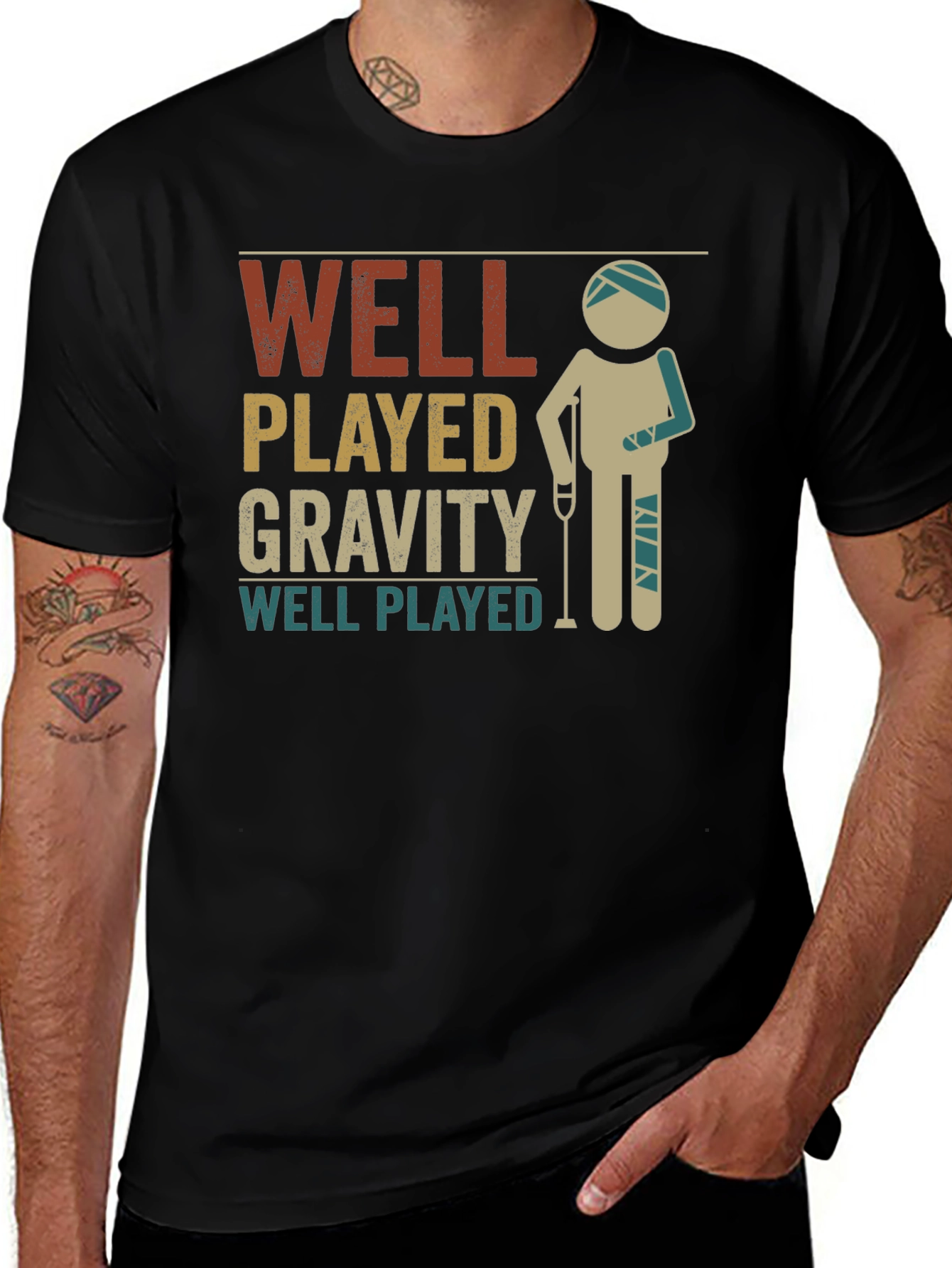 Well Played Gravity Injured Recovery T-Shirt