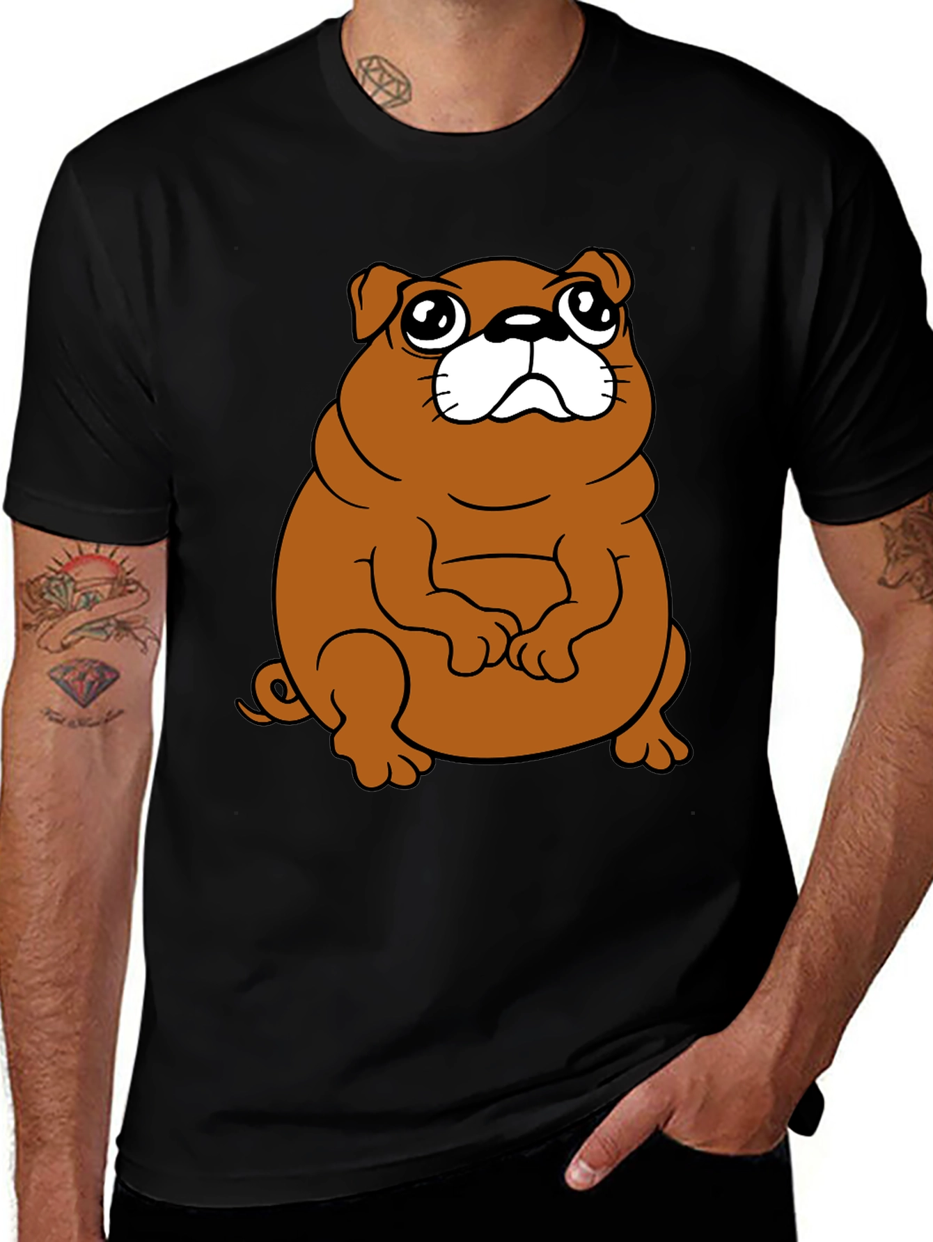Variant 25 of Cartoon Bulldog Graphic T-Shirt