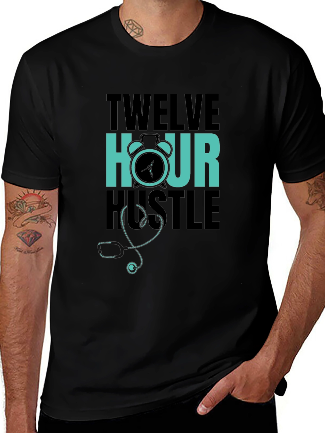 Variant 9 of Twelve Hour Hustle Graphic Tee