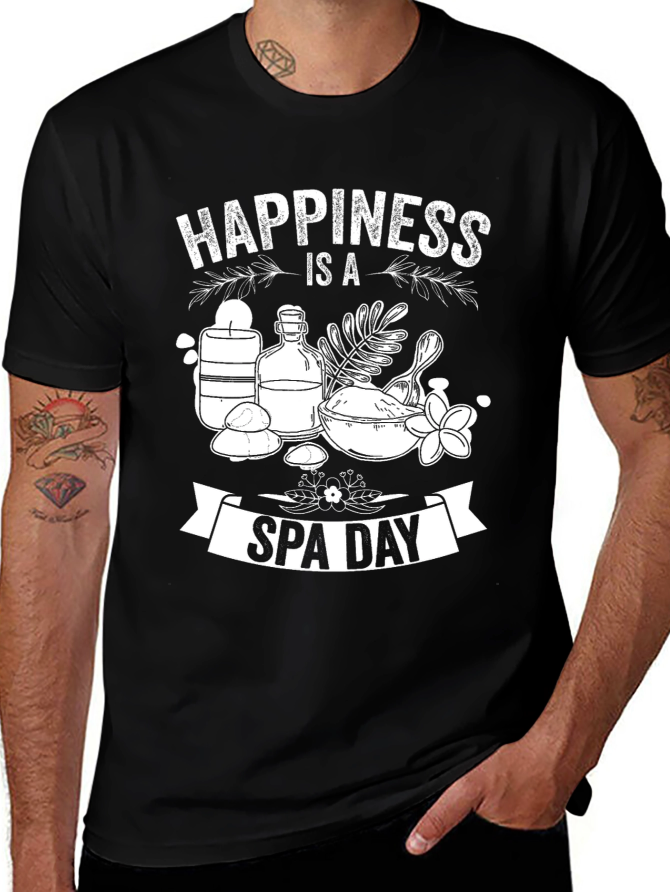 Happiness is a Spa Day Graphic T-Shirt