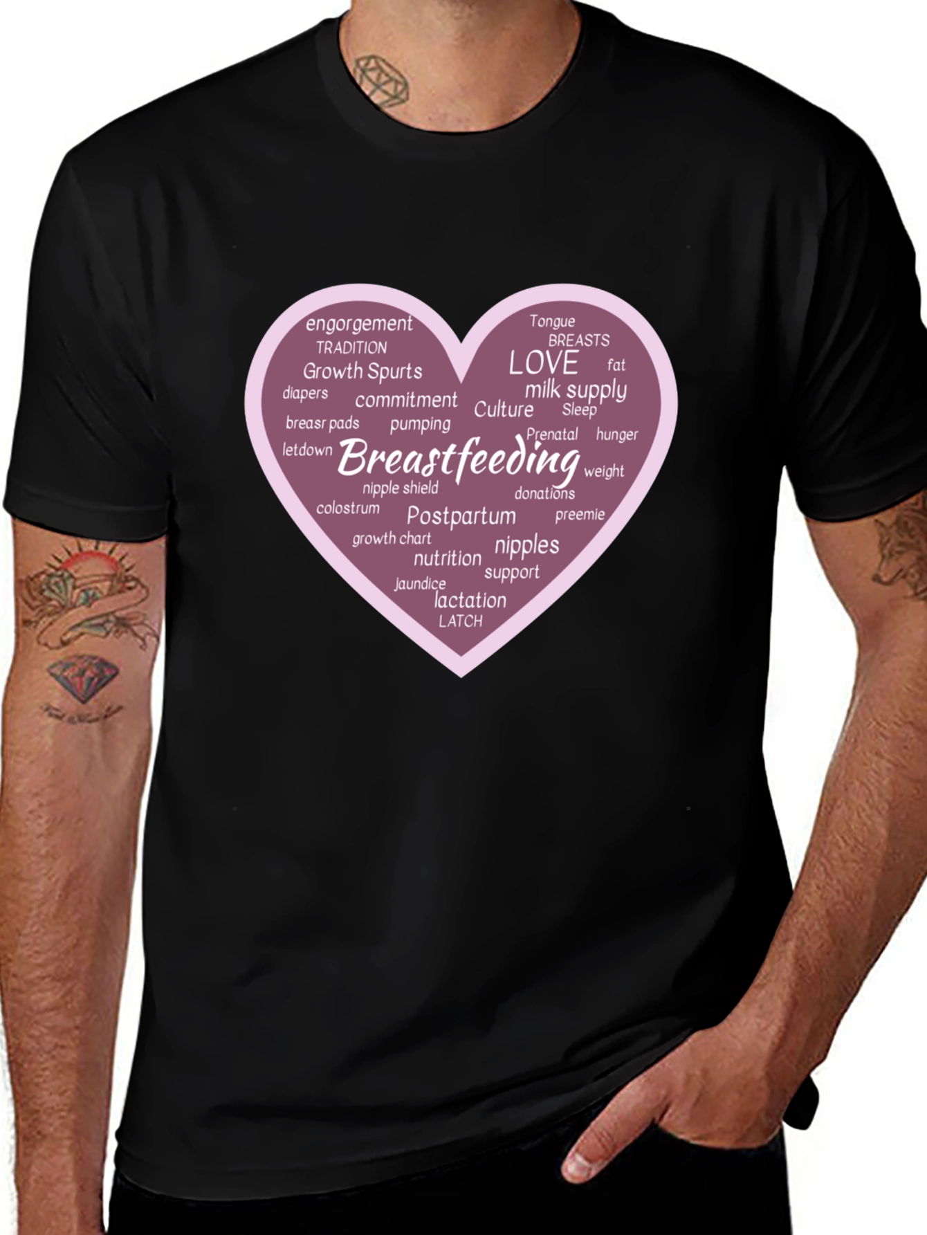 Variant 20 of Breastfeeding Love Heart Graphic Tee