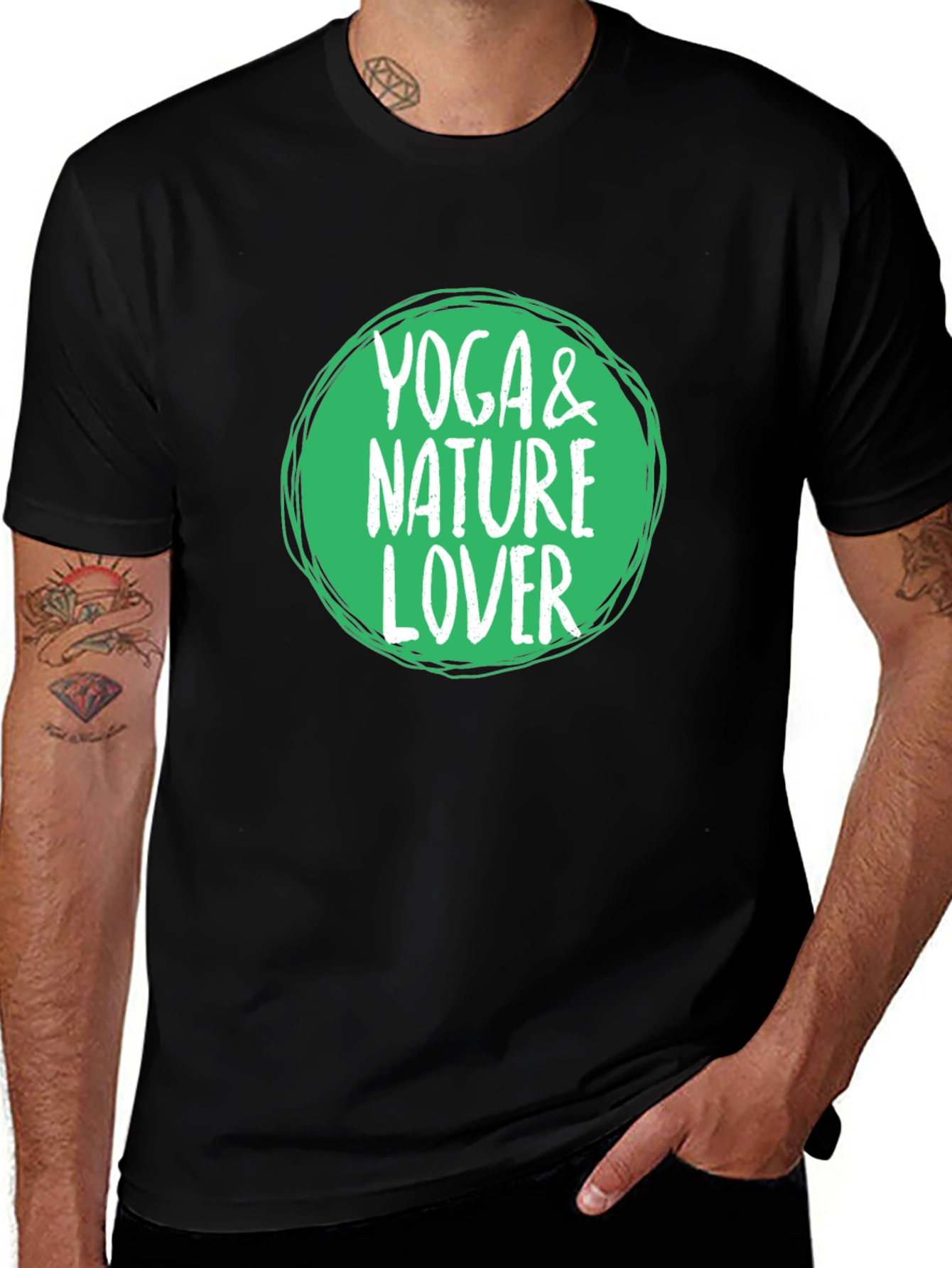 Variant 12 of Yoga & Nature Lover Black T-Shirt