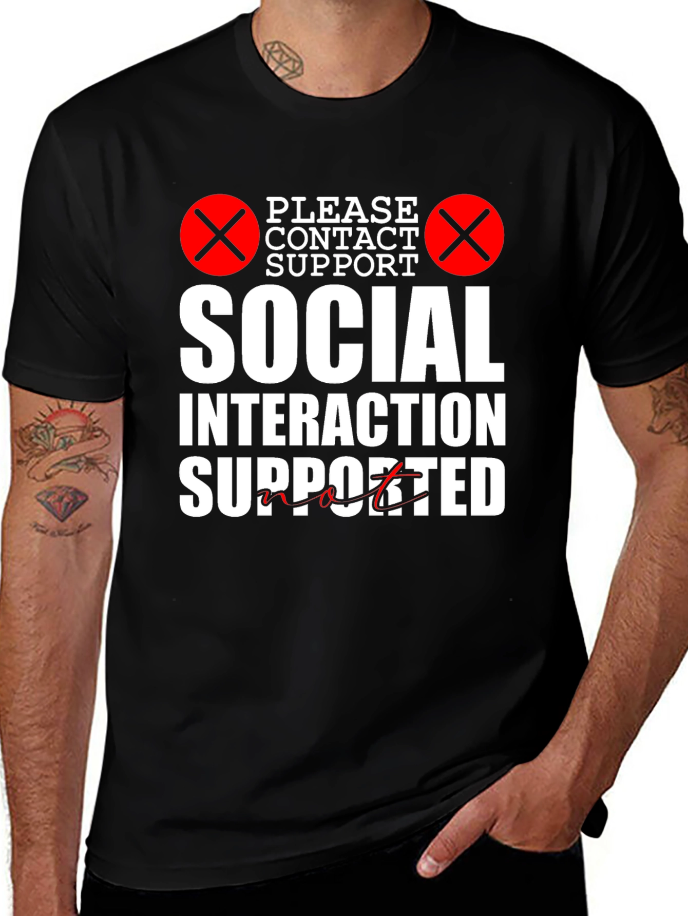 Variant 24 of Social Interaction Supported Graphic Tee