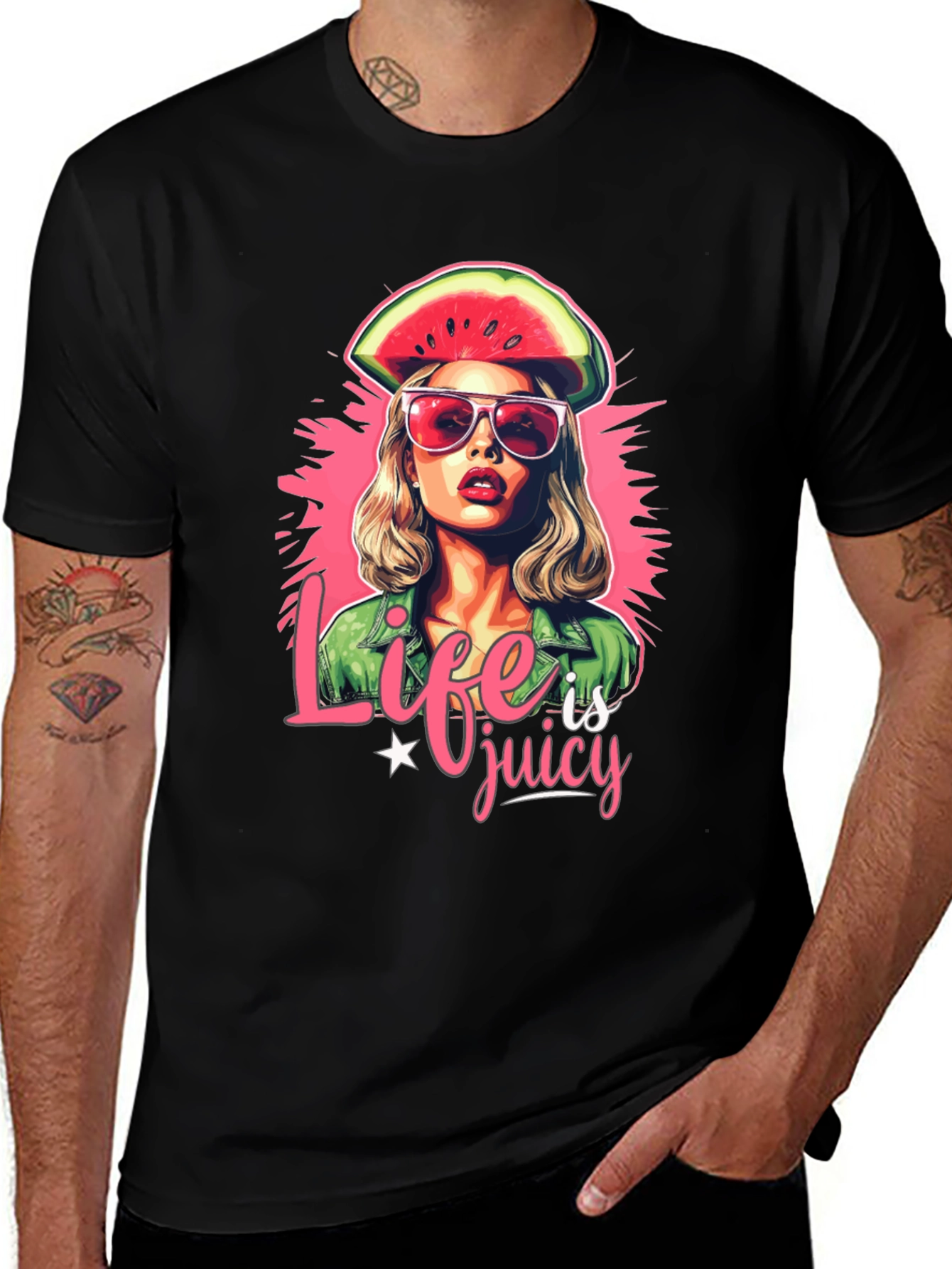 Variant 15 of Life is Juicy Watermelon Graphic Tee