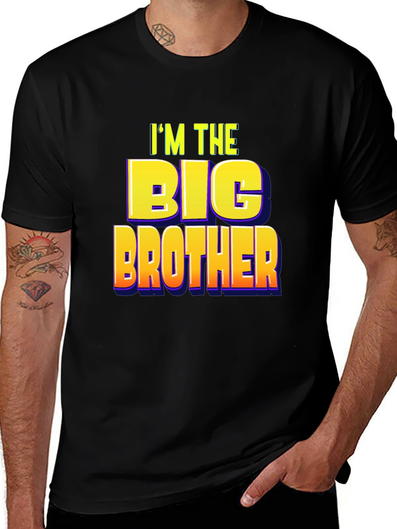 Variant 10 of I'm the Big Brother Graphic Tee - Fun Sibling Shirt