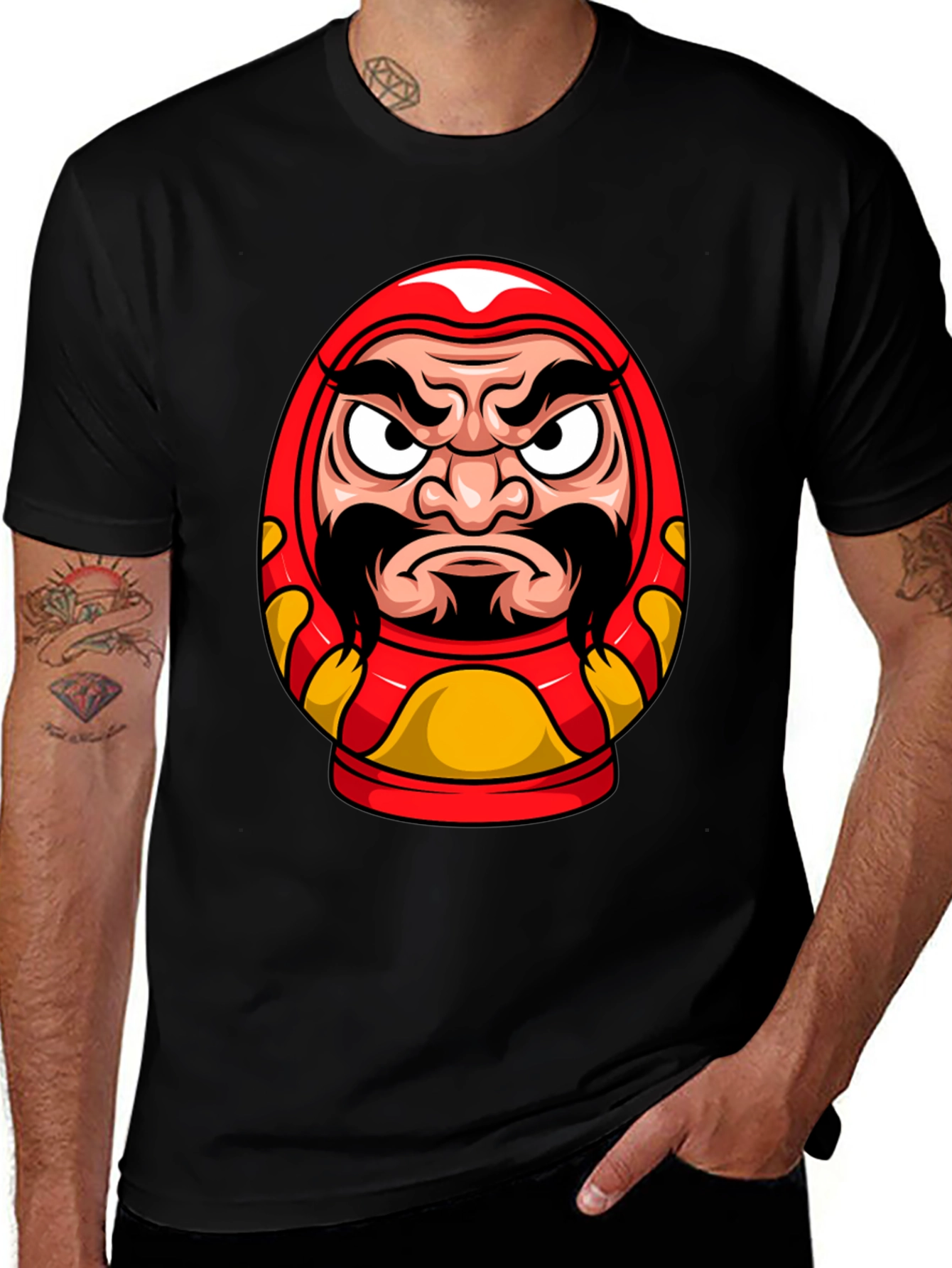Variant 17 of Daruma Doll Graphic Tee - Classic Black