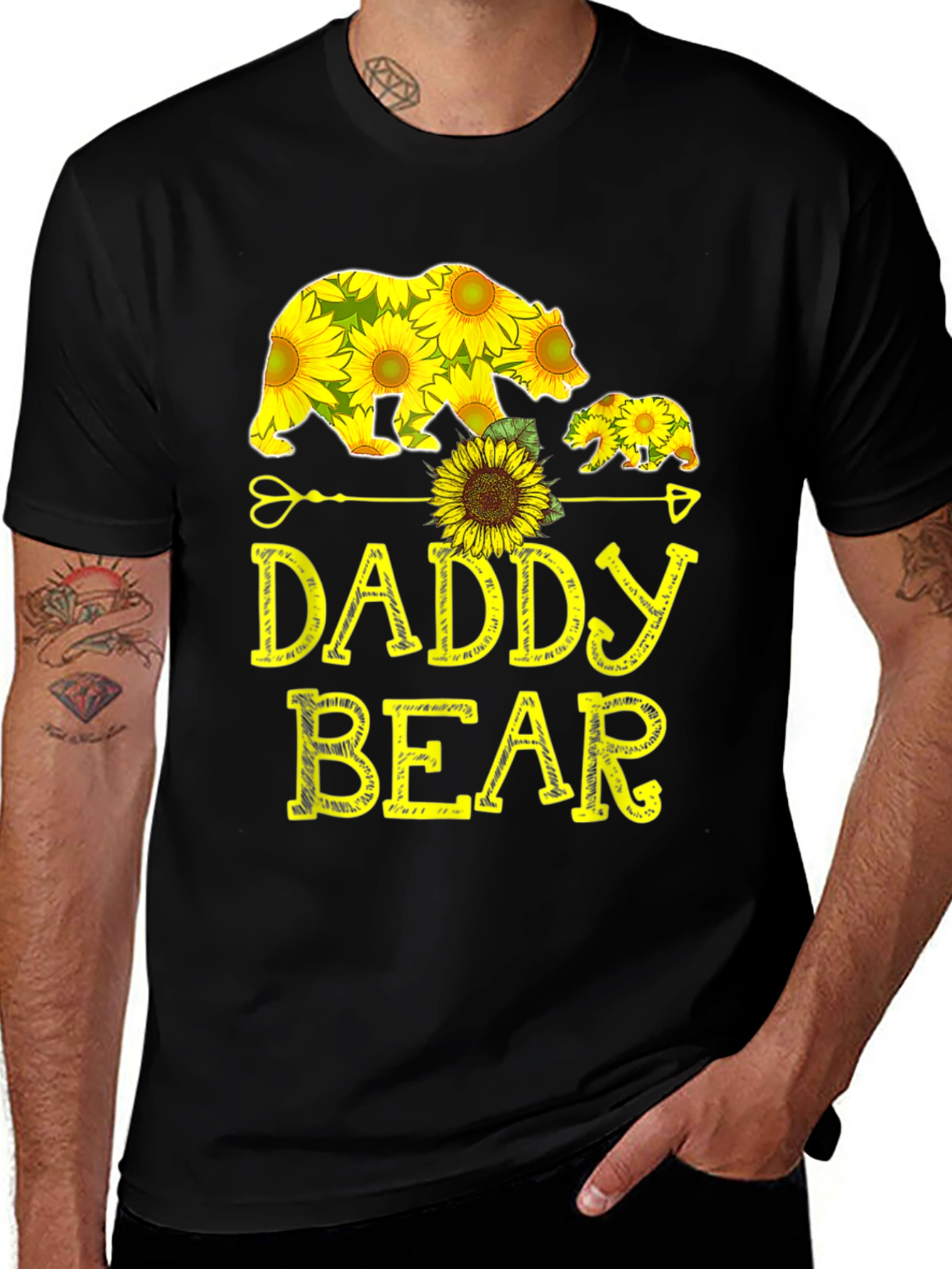 Variant 14 of Daddy Bear Sunflower Graphic T-Shirt
