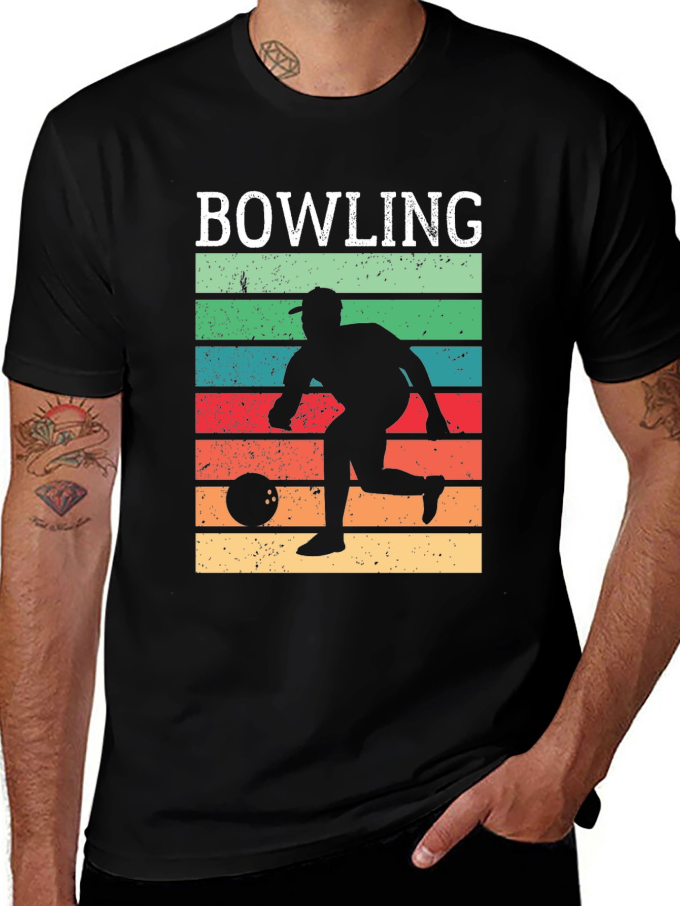 Variant 7 of Retro Bowling T-Shirt